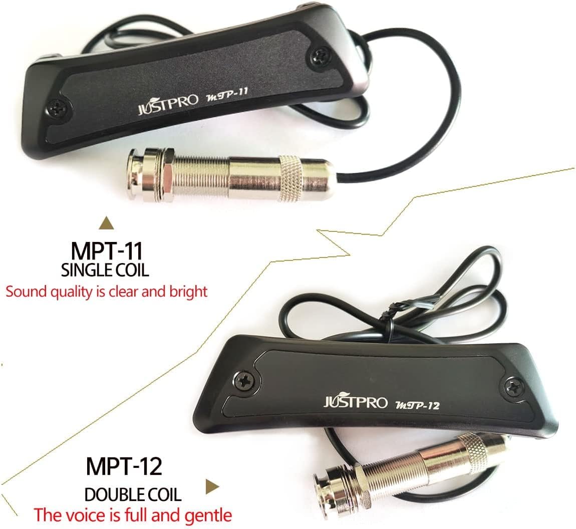 Acoustic Guitar Pickup - Humbucker Magnetic Passive Soundhole Pickup with Audio Output for Acoustic & Electric Guitars | Perfect for Live Performances & Studio Recording