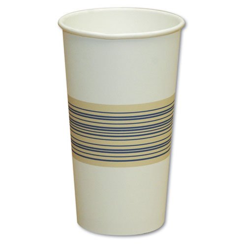 12oz Disposable Paper Hot Cups - Blue & Tan, 20 Bags of 50 (1000 Cups per Carton) | Perfect for Coffee Shops, Offices & Catering Events
