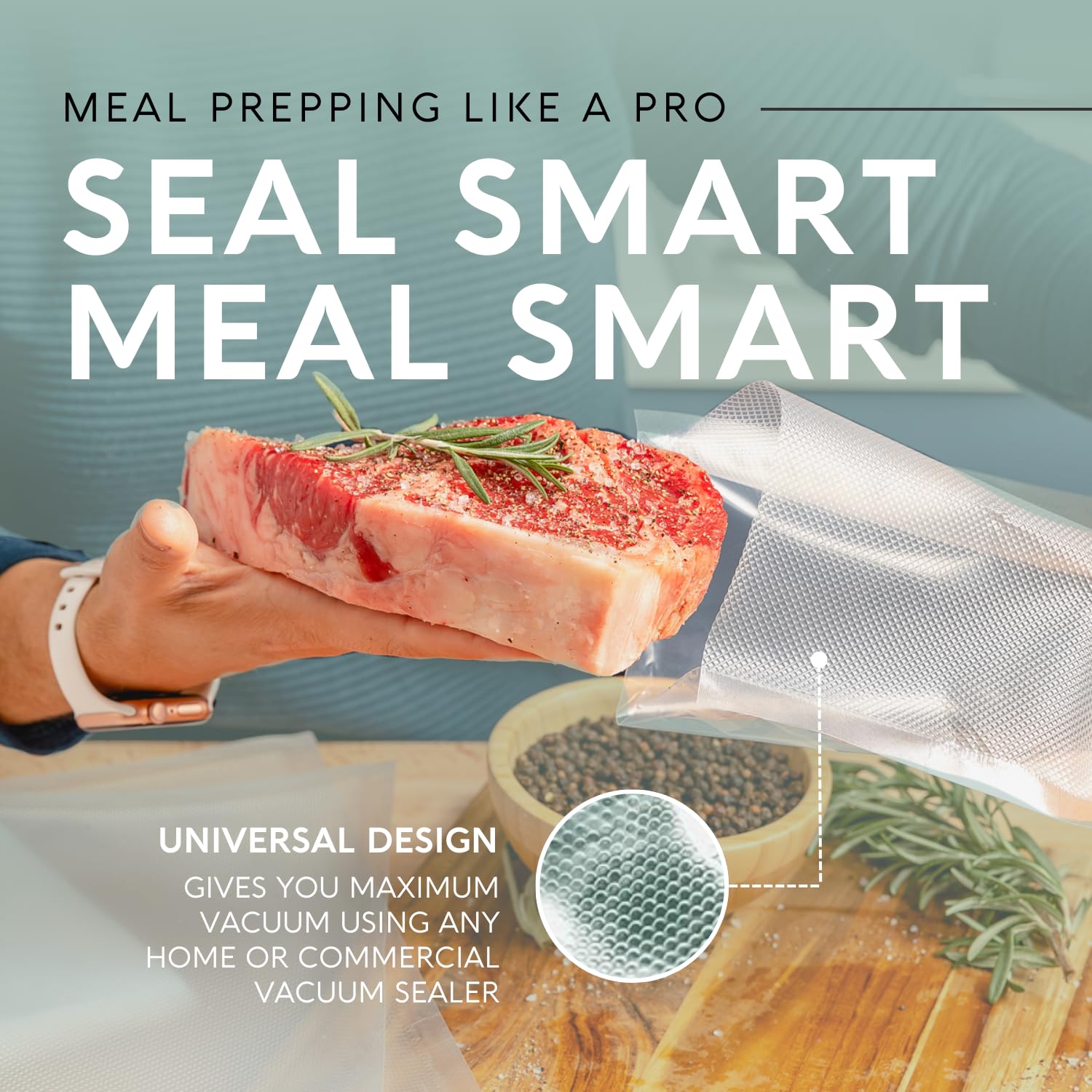 Avid Armor Pre-Cut 6x10 Inch Vacuum Sealer Bags - BPA Free Heavy Duty Commercial Grade Food Storage Bags | Compatible with FoodSaver & Seal-a-Meal | Ideal for Sous Vide Cooking, Meal Prep & Freezer Storage