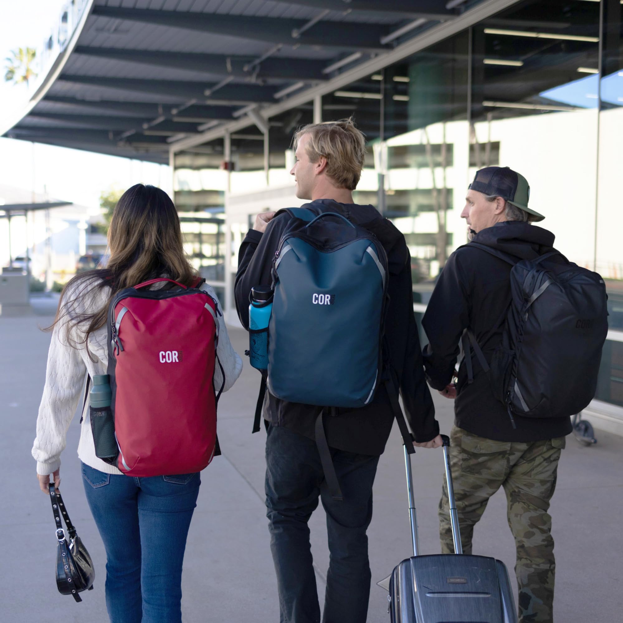 COR Surf Travel Backpack - TSA Approved Carry On Laptop Backpack for Men & Women with USB Charging Port & Hidden Passport Pockets | Perfect for Island Hopping, Business Trips & Airplane Travel