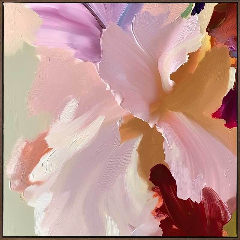 Blushing Gordonia II Canvas Art Print - Handmade Floral Wall Decor for Living Room, Bedroom & Office - Perfect Gift for Home & Wedding Decor