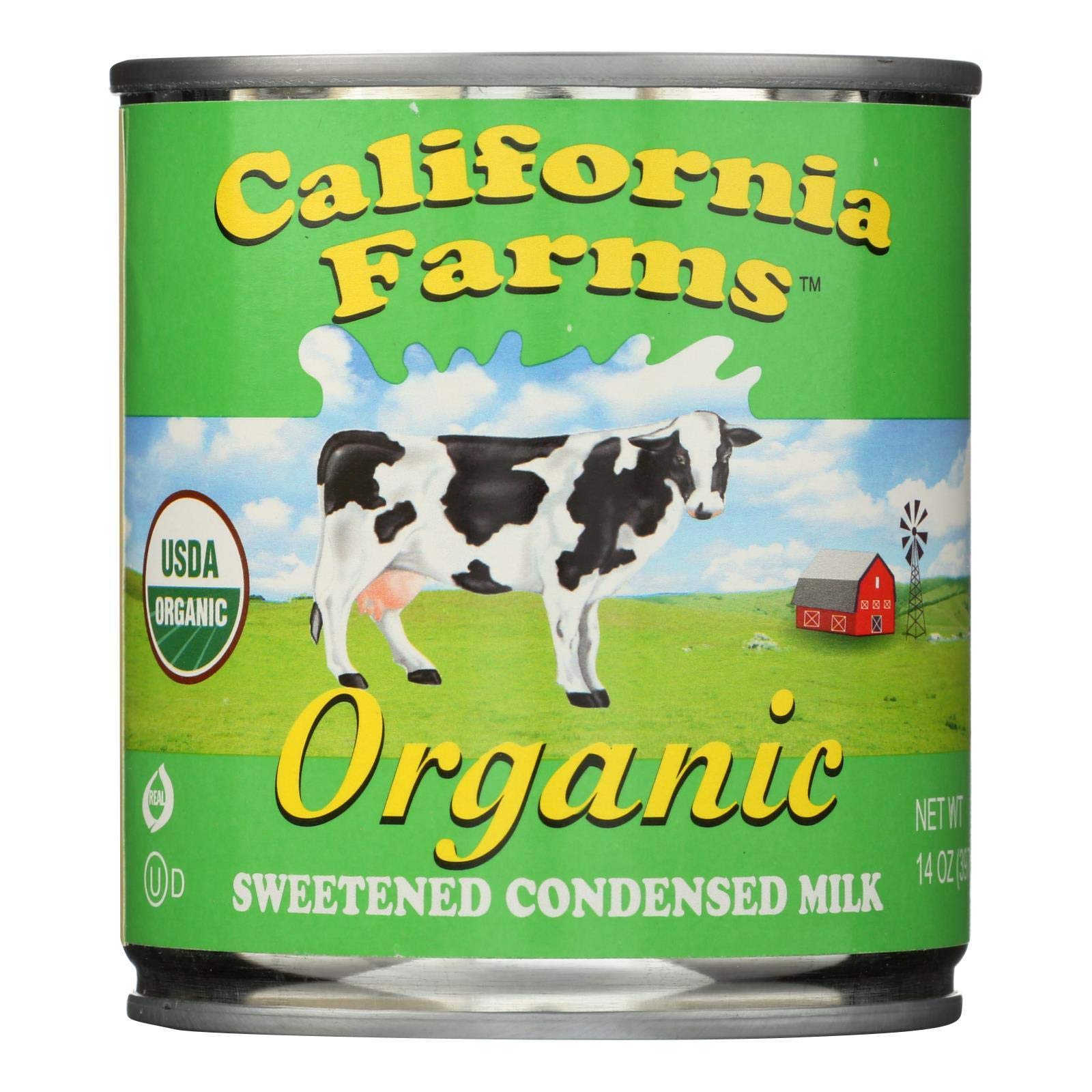Organic Sweetened Condensed Milk by California Farms - 14 oz (Case of 24) - Perfect for Baking, Coffee Creamer, Desserts & DIY Recipes