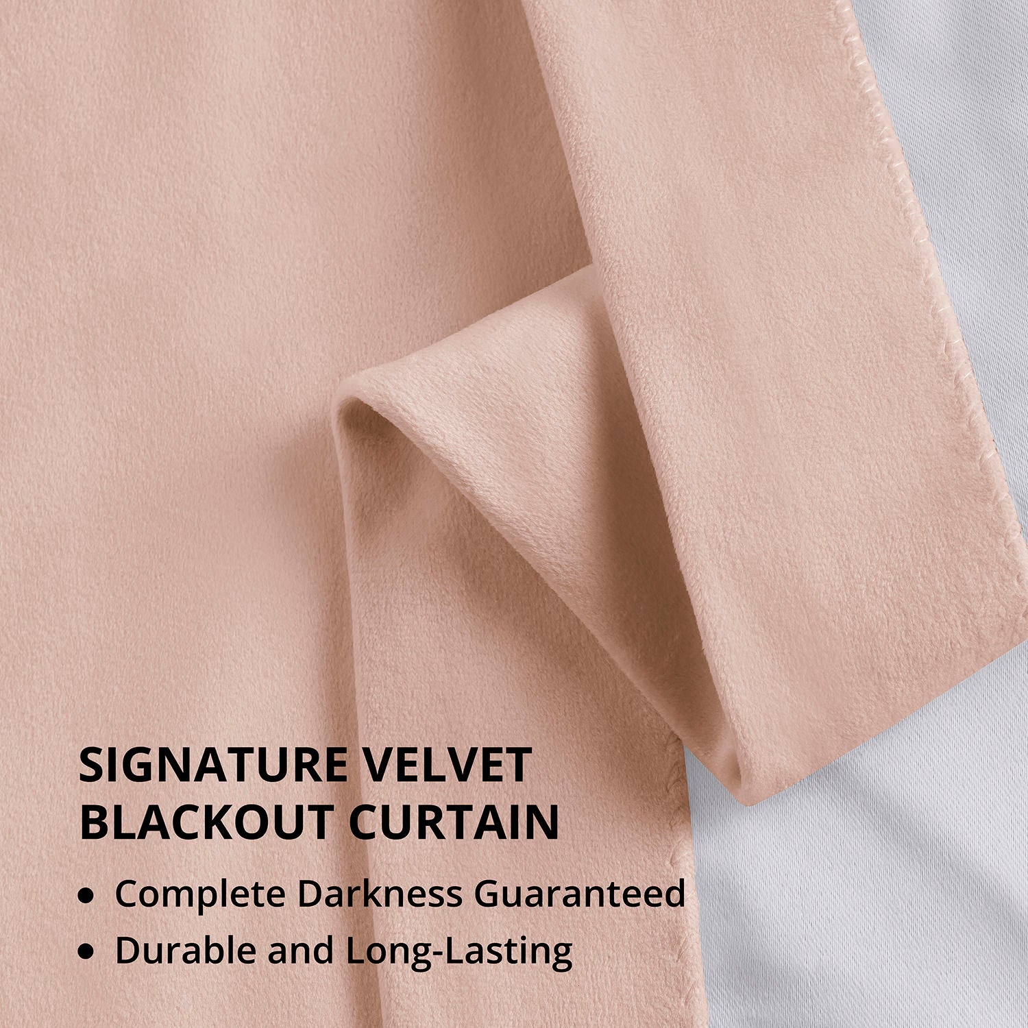 Rosey Dawn Grommet Signature Velvet Blackout Curtains for Bedroom - Thermal Insulated Noise Reducing Window Drapes for Living Room & Nursery