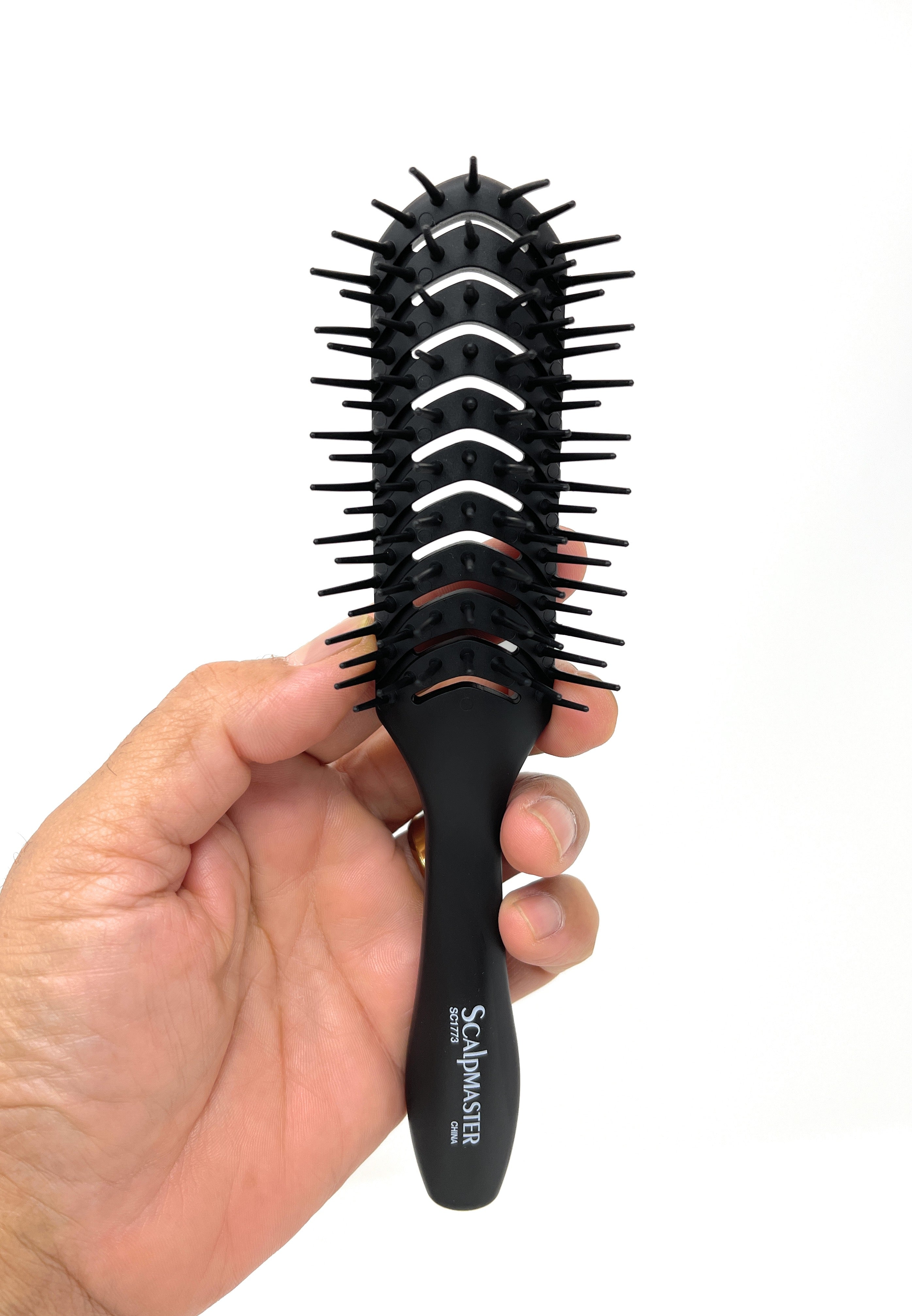 Scalpmaster Vent Hair Brush with Soft Flexible Teeth - Detangling & Straightening Brush for Smooth, Tangle-Free Hair (1 Piece) - Perfect for Daily Styling, Salon Use & Travel