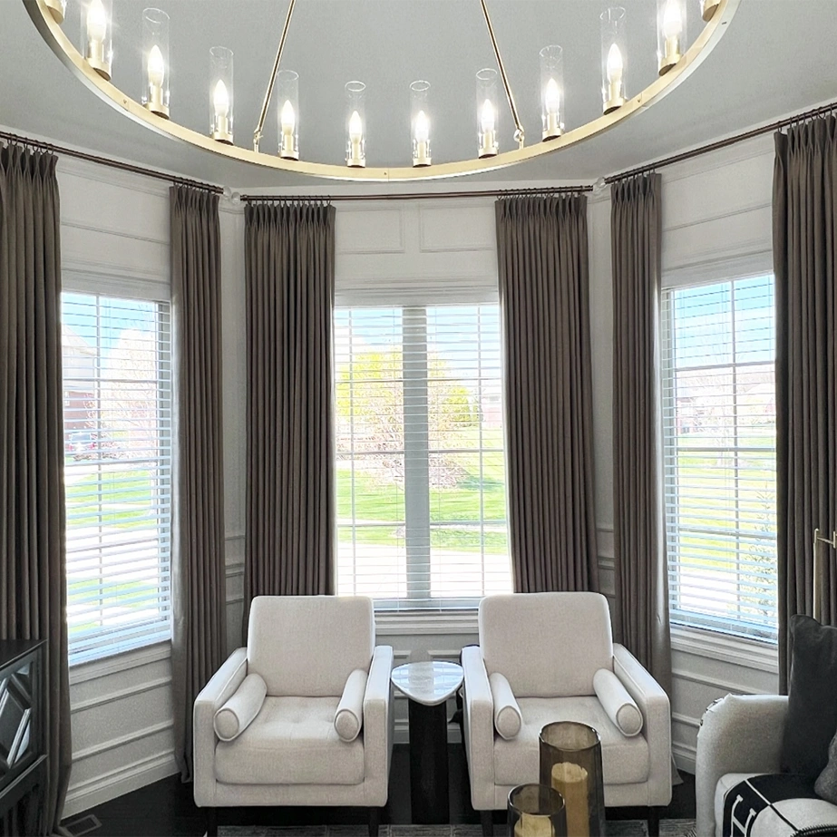 Pinch Pleated Blackout Curtains - 100% Linen Fabric for Modern Home Decor | Noise Reducing & Thermal Insulated Window Drapes for Bedroom & Living Room