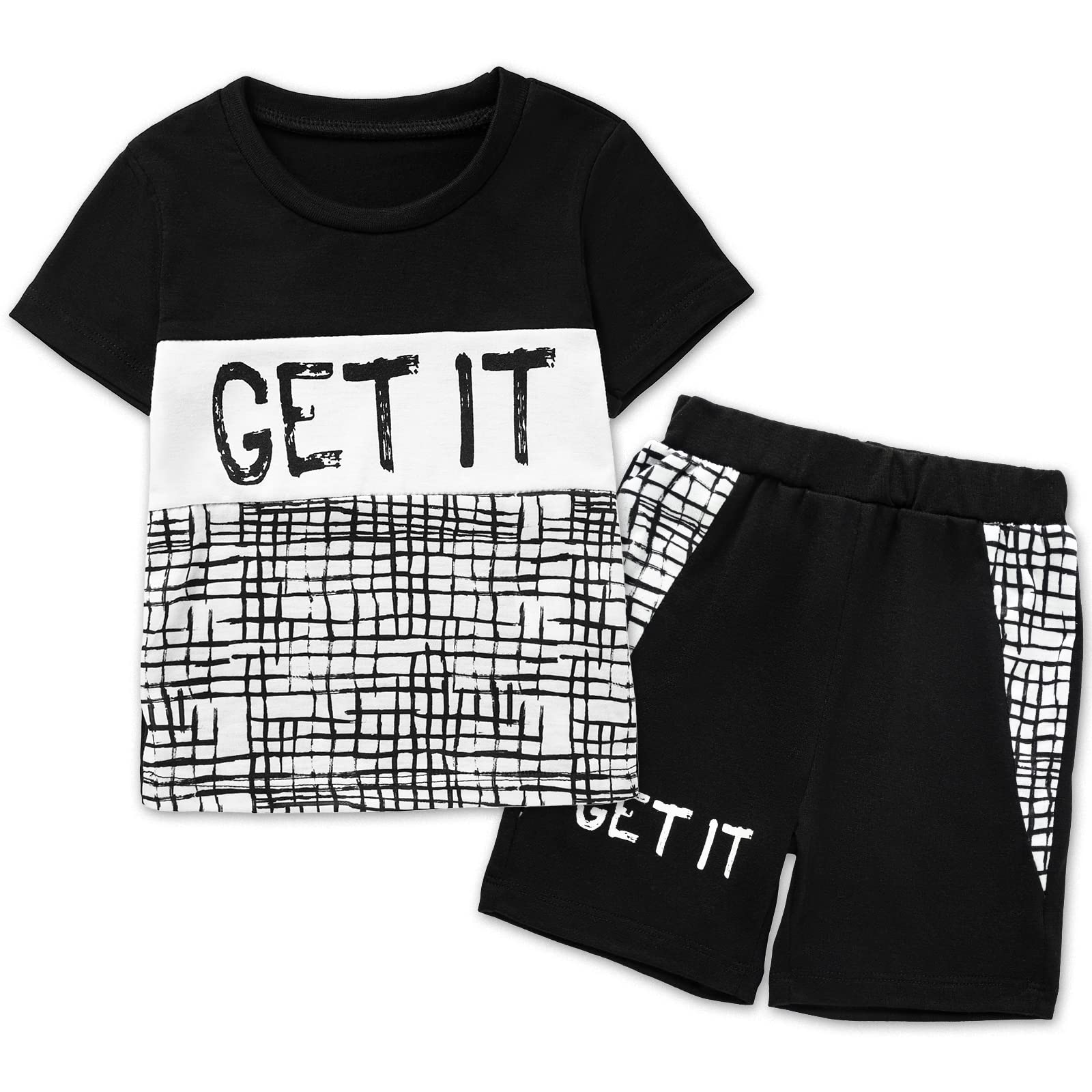 SYNPOS Baby Boy Summer Clothes Set - Shorts & T-Shirt Outfits for Newborn, Infant & Toddler (6-24 Months, 2T-4T) | Soft & Breathable Cotton for Playtime, Beach & Outdoor Activities