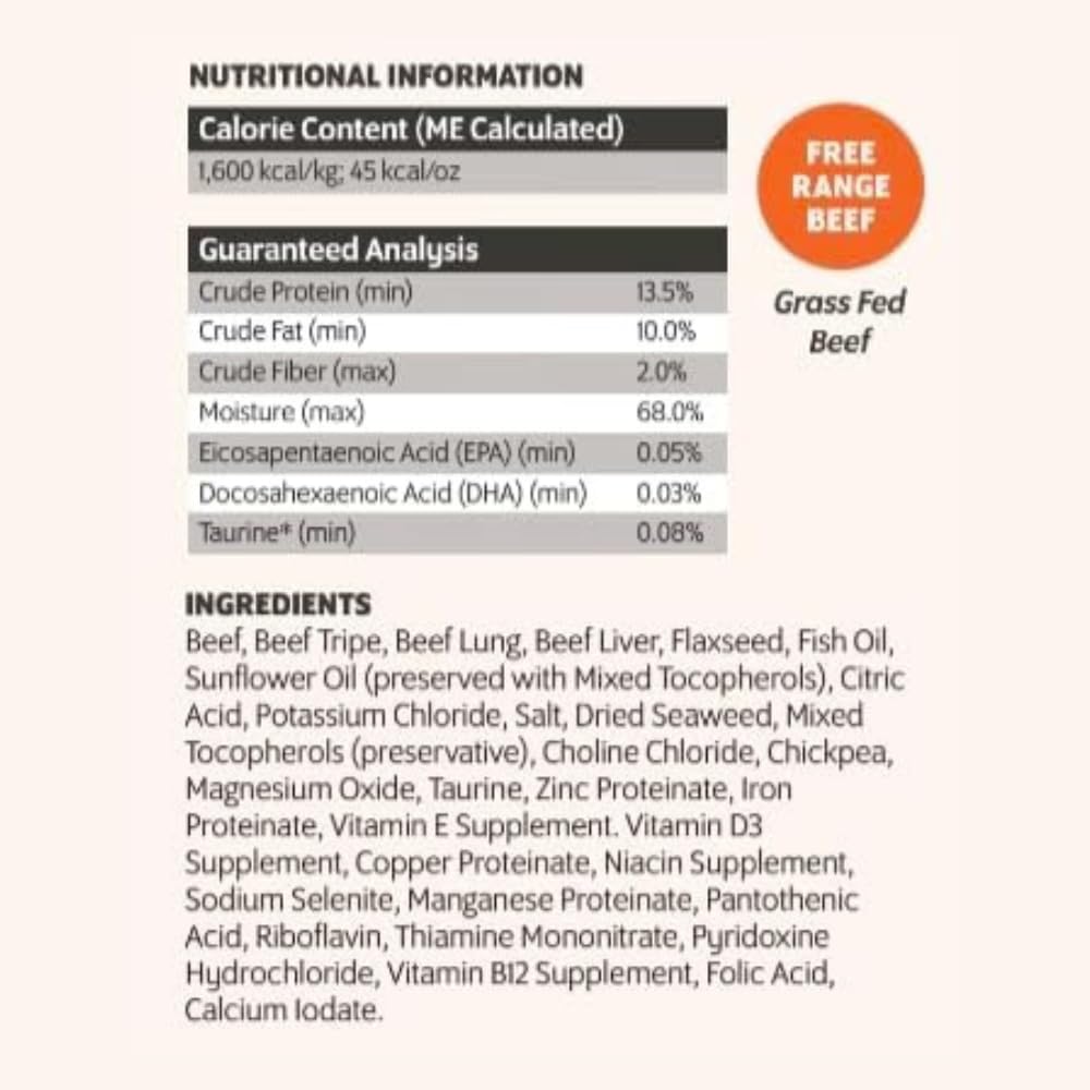 Premium New Zealand Grass-Fed Beef Raw Dog Food - Pasture-Raised, Free-Range, Gently Pasteurized - High Protein Natural Nutrition (8 Rolls) - Perfect for Sensitive Stomachs & Active Dogs