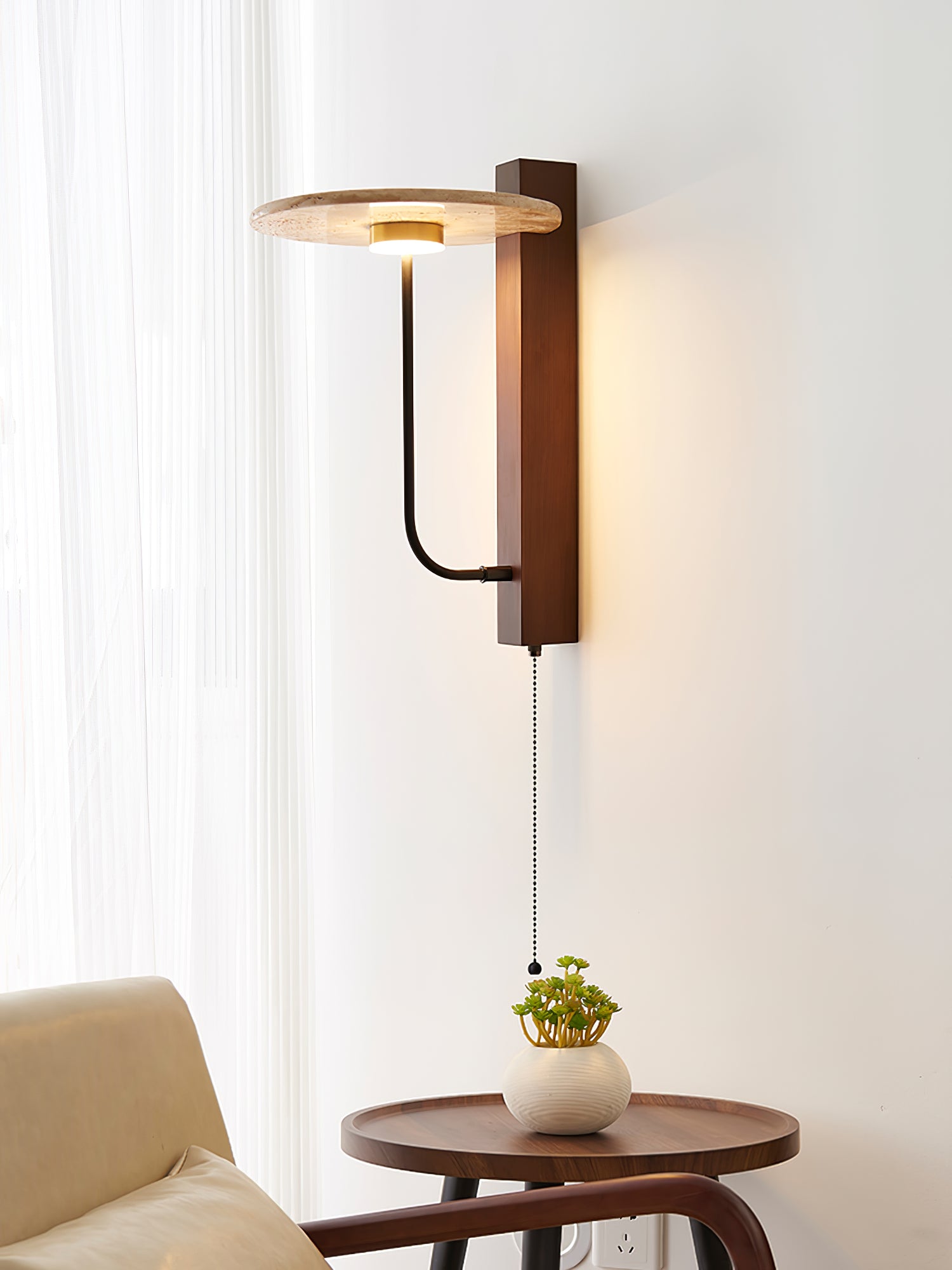 Aura Arm Wall Lamp - Modern Adjustable LED Wall Light for Bedroom, Living Room & Office - Perfect for Reading, Decor & Ambient Lighting