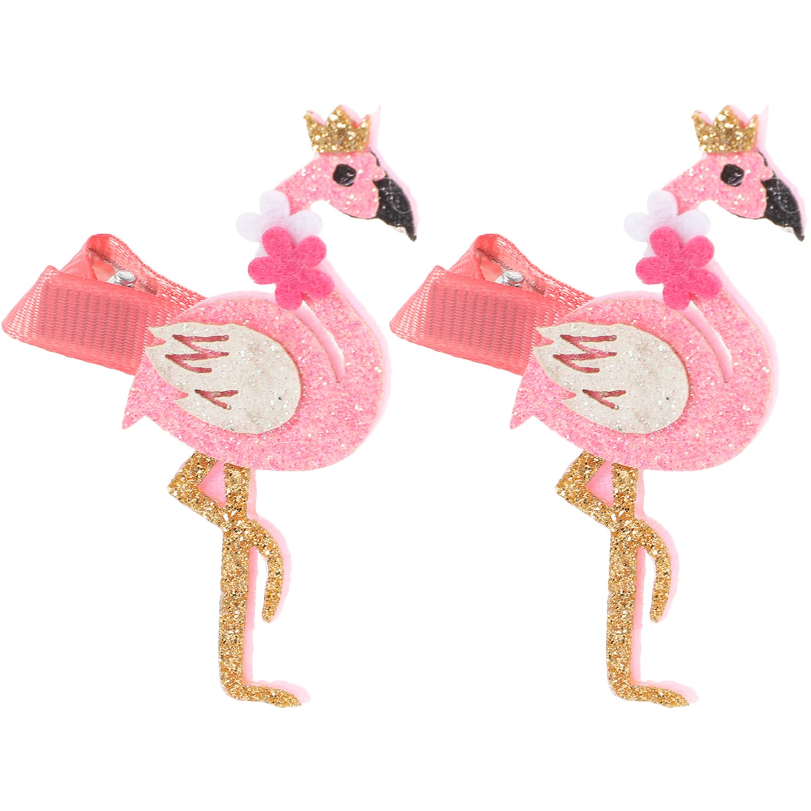 Amosfun Flamingo Hair Clips for Girls & Teens - Pink Hair Barrettes & Hairpins for School, Parties & Everyday Styling