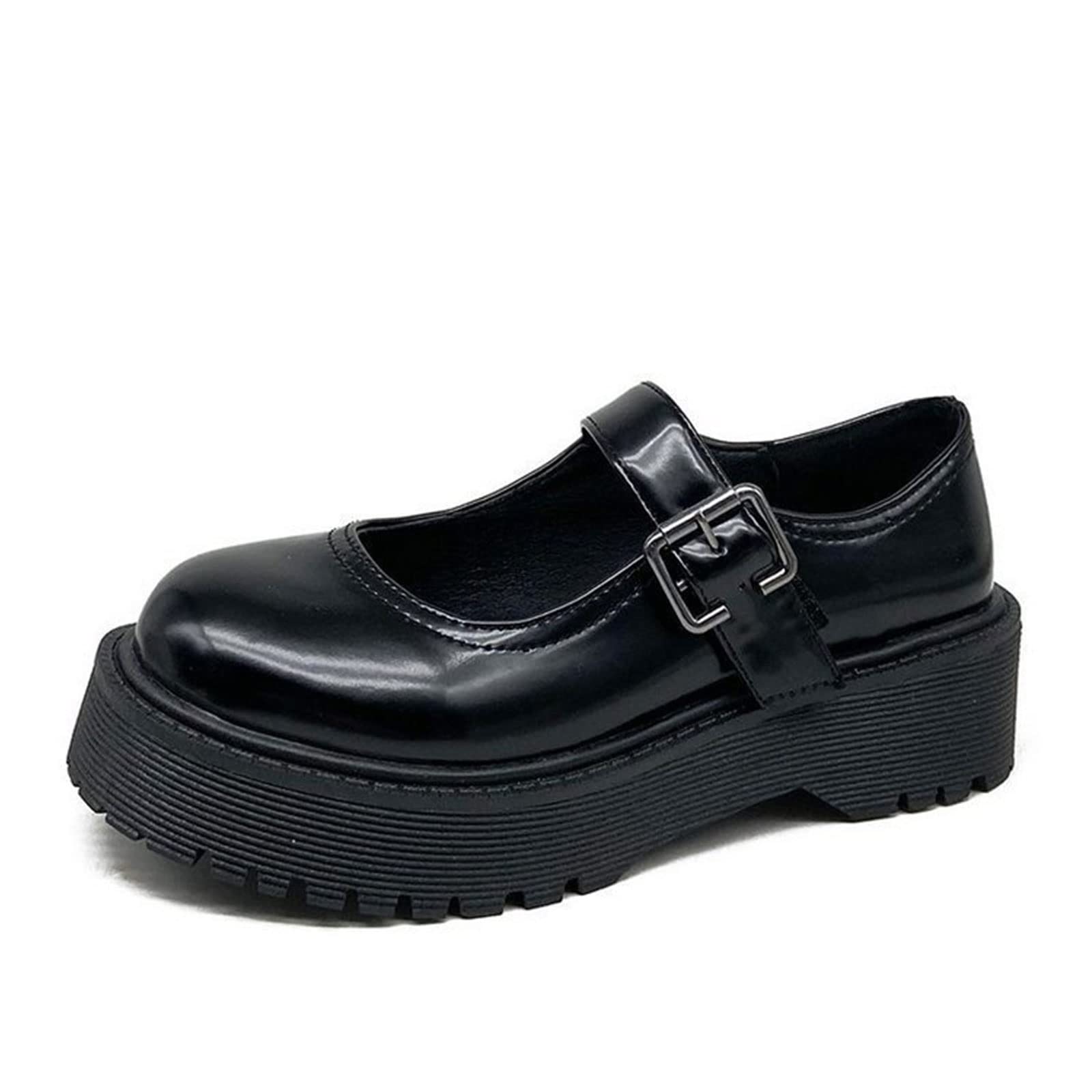 **Black Mary Jane Shoes for Girls - Low Heel Dress Shoes for Kids, Comfortable Party & Wedding Flats - Size 7.5 US - Perfect for Dance Recitals, School Events & Special Occasions**