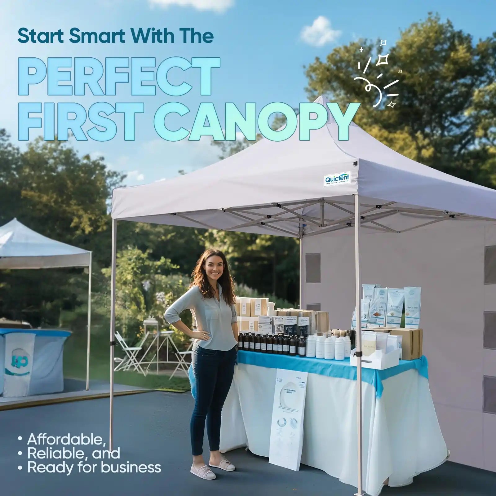 Heavy Duty Commercial Pop Up Canopy Tent - Waterproof Instant Shelter for Outdoor Events, Parties, Markets & Camping