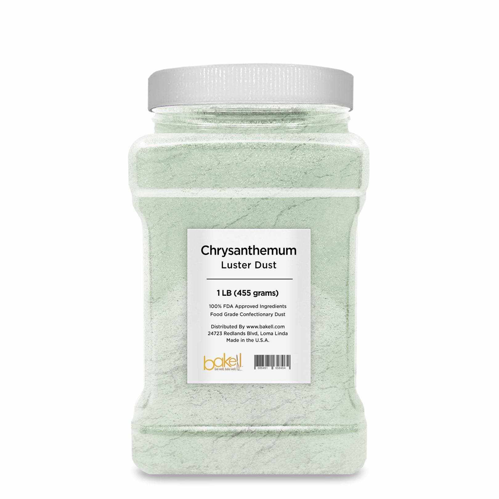 Edible Chrysanthemum Green Luster Dust for Cake Decorating | Bakell | Perfect for Wedding Cakes, Cupcakes & Dessert Garnish