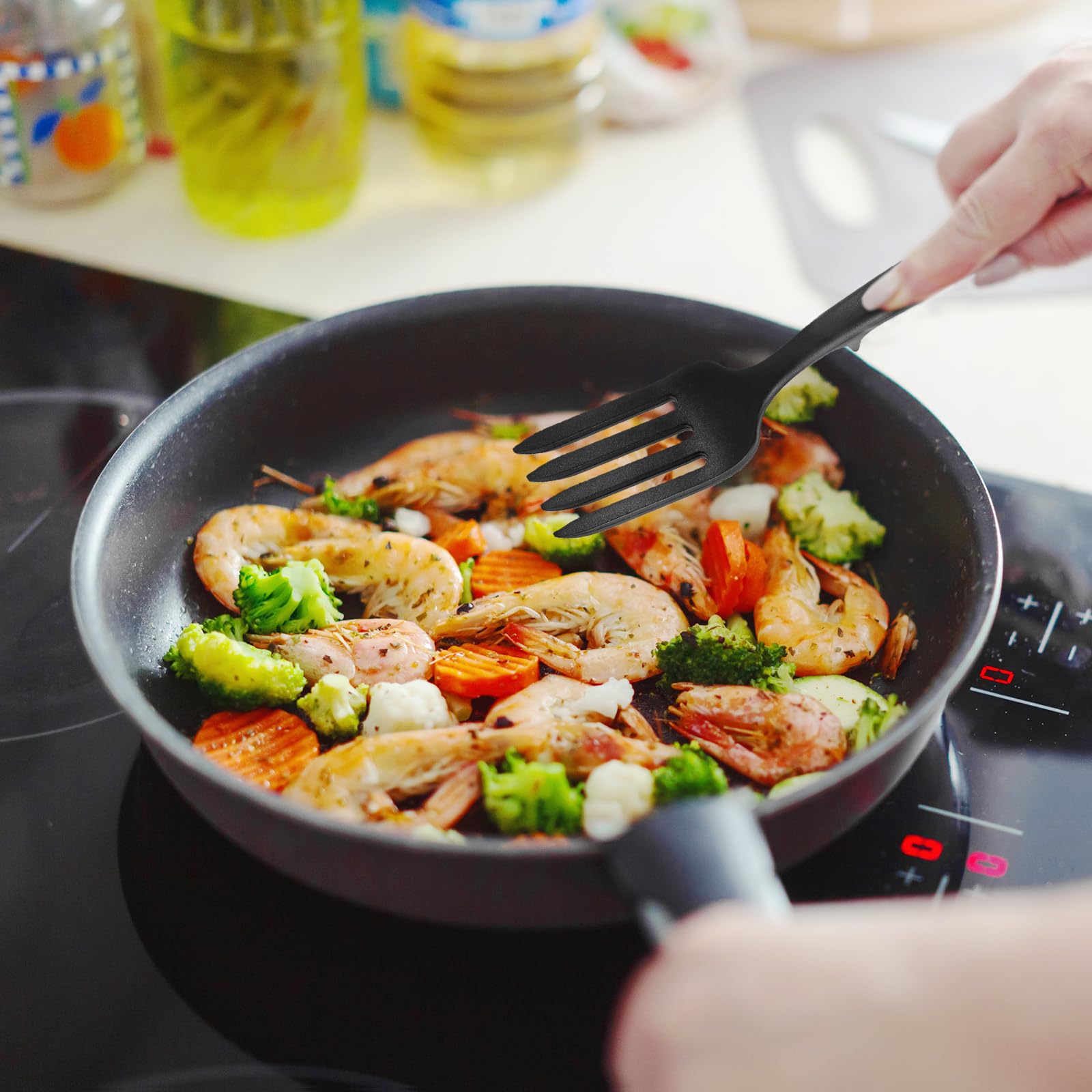 2-Pack Cobee Silicone Flexible Forks - 11.6 Inch Heat-Resistant Cooking Utensils, Dishwasher Safe, Non-Stick Blending Forks for Baking, Mixing & Serving - Perfect for Kitchen, BBQ & Outdoor Cooking