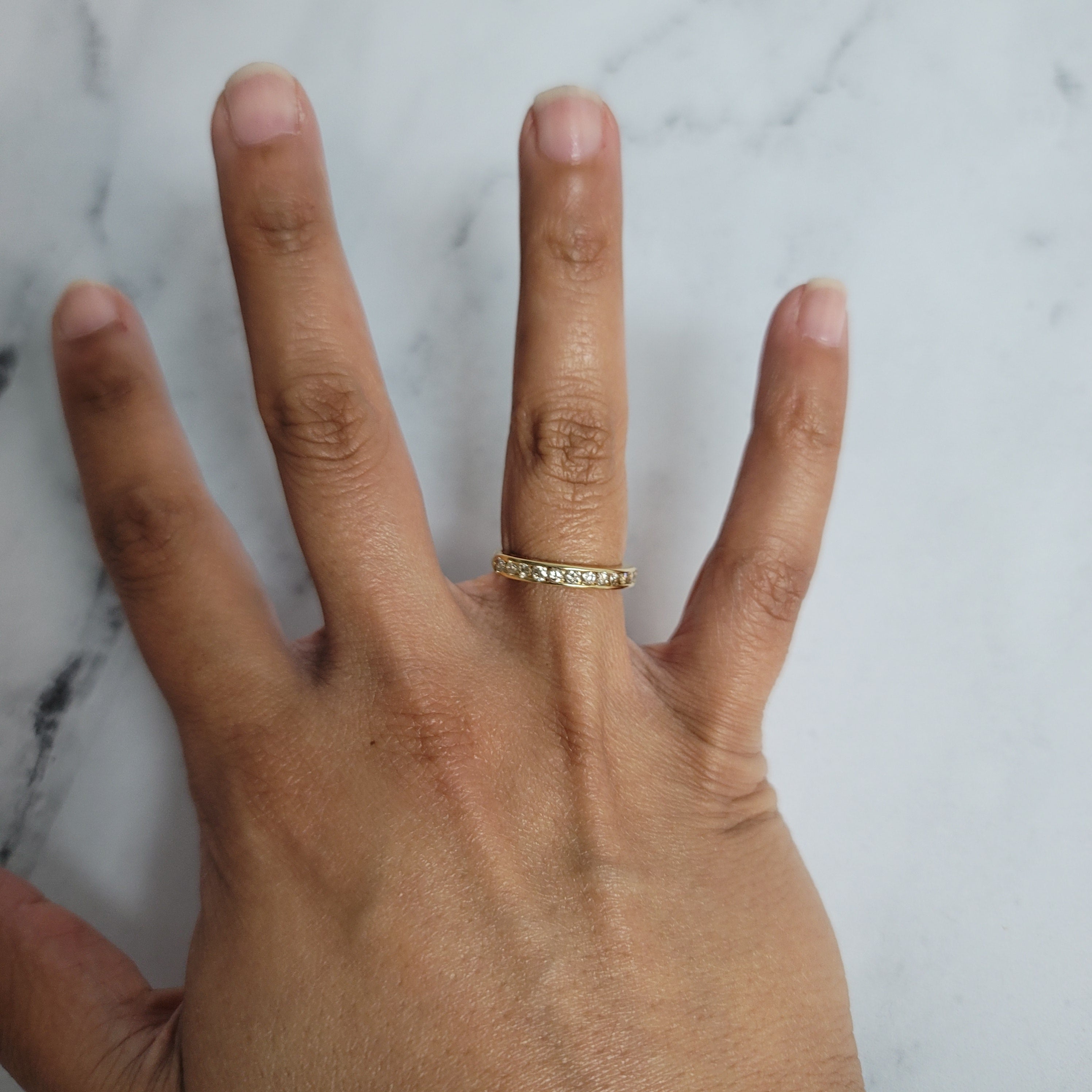 3MM Half Carat Diamond Wedding Band - 14K White Gold Classic Eternity Ring for Women - Perfect for Engagement, Anniversary & Bridal Jewelry Gifts
