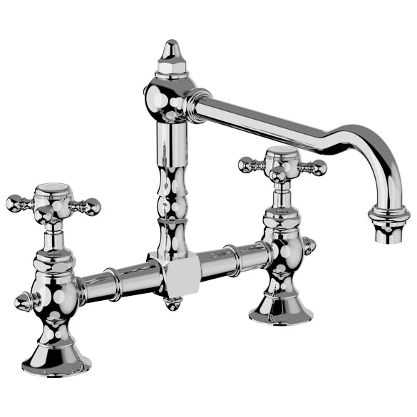 Horus Julia 2-Hole Kitchen Faucet - Modern Stainless Steel Sink Mixer Tap for Bathroom & Kitchen, Easy Installation & Durable Design (Perfect for Home, RV, and Office Use)