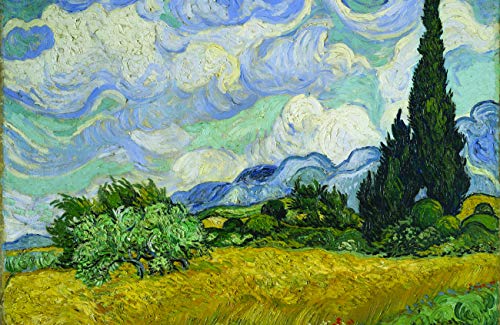 Wheatfield With Cypresses