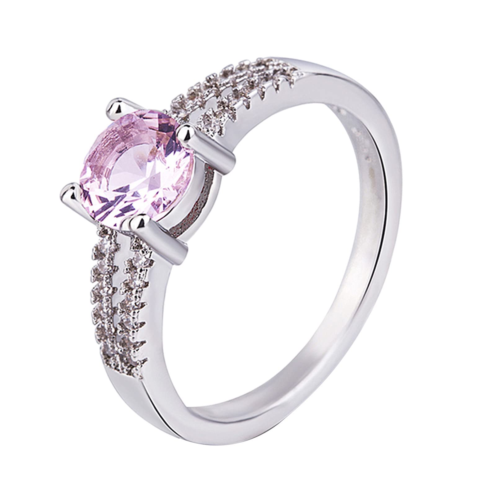 Elegant Micro Set Zircon Silver Open Rings for Women - Trendy Fashion Jewelry Gift for Wife, Girlfriend - Perfect for Date Night, Anniversary & Special Occasions