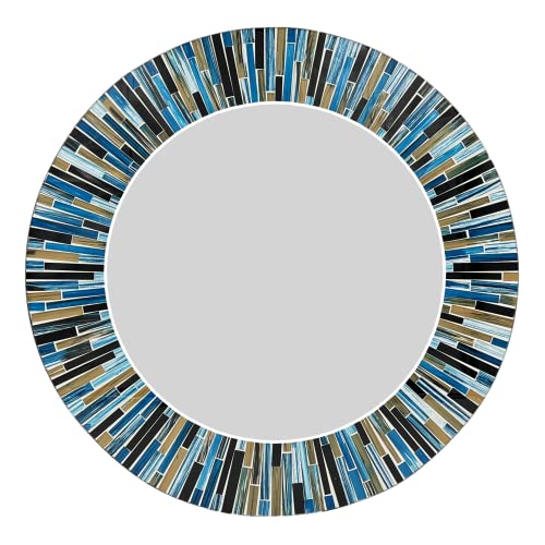 Blue, Black, White and Tan