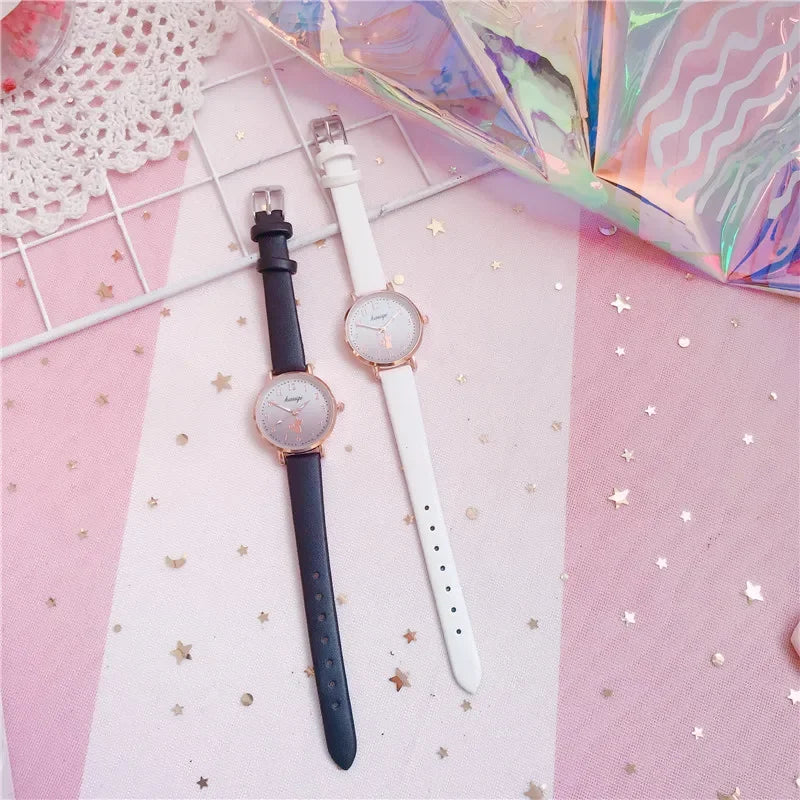 Cute Cat Dial Watch for Girls - Stylish & Fun Accessory for School, Parties & Everyday Wear