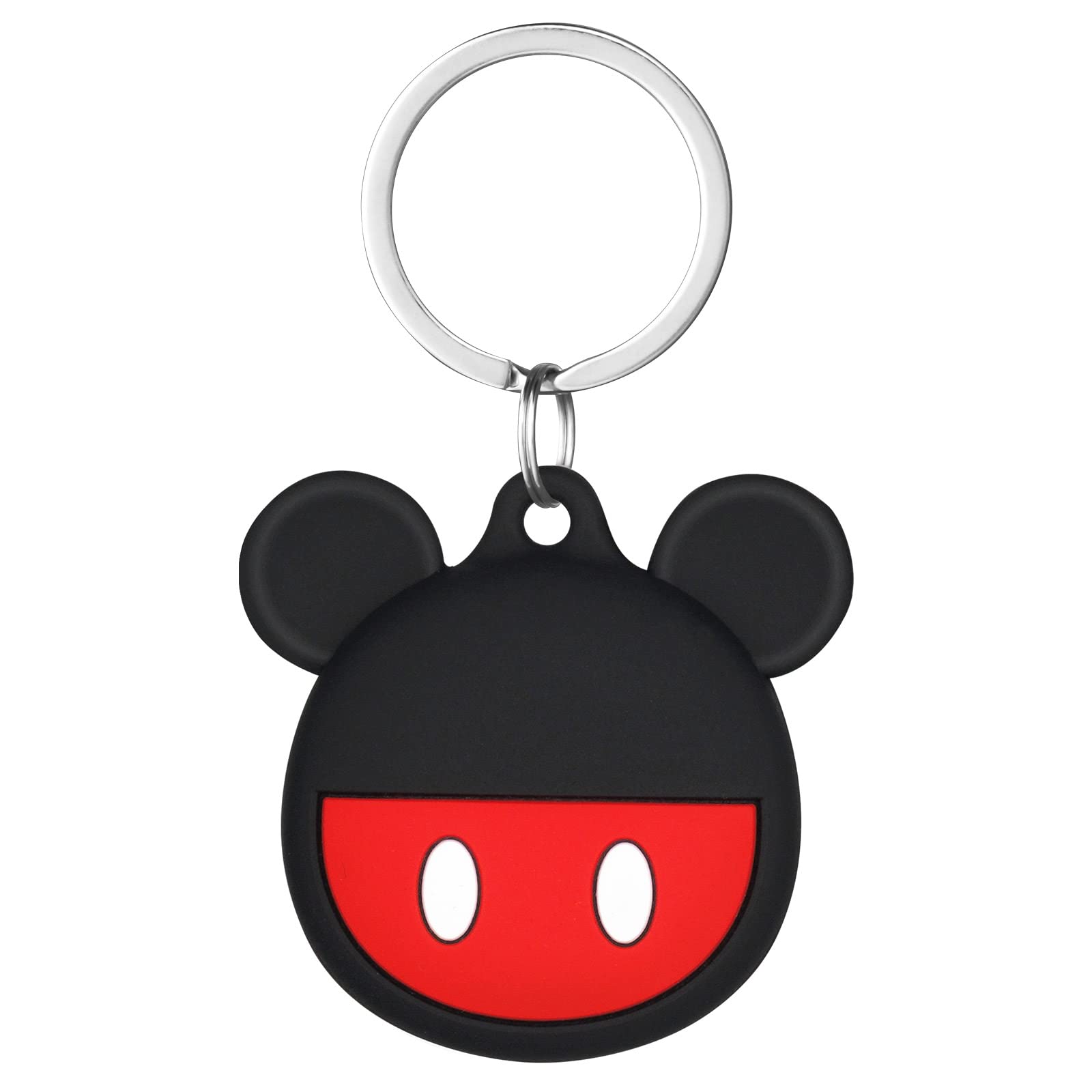 AXFEE Cute Cartoon M-Mouse Silicone Protective Case for Apple AirTag - Durable Keychain Holder Cover for AirTags - Perfect for Keys, Bags, Luggage & Pet Collars (Ideal for Travel, Home & Pet Safety)