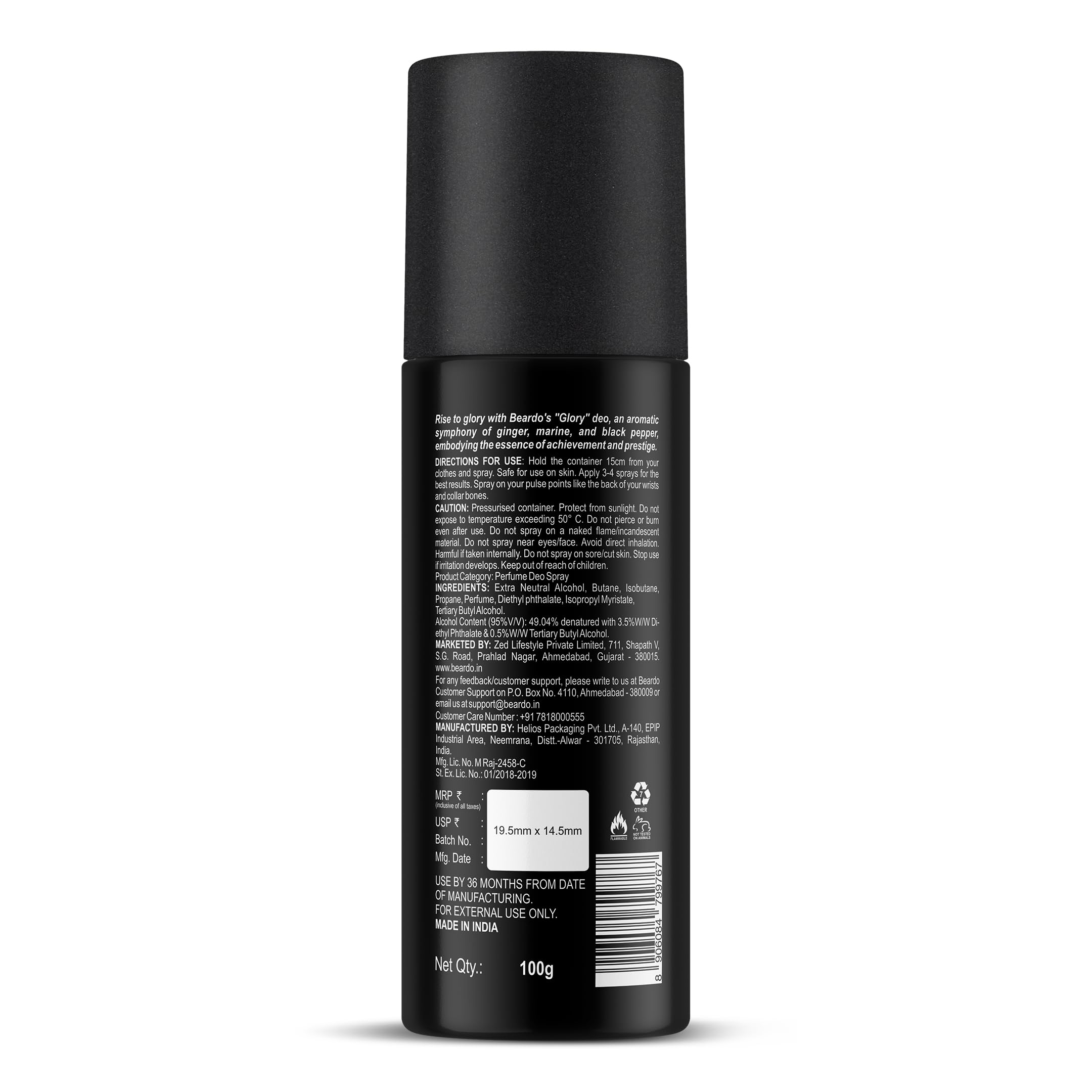 Beardo Glory & Whisky Smoke Bourbon Cologne Body Spray Set of 2 - Long Lasting Fougere Aromatic Deodorant for Men - Perfect Gift for Brother & Friends - Ideal for Date Night, Office & Special Occasions