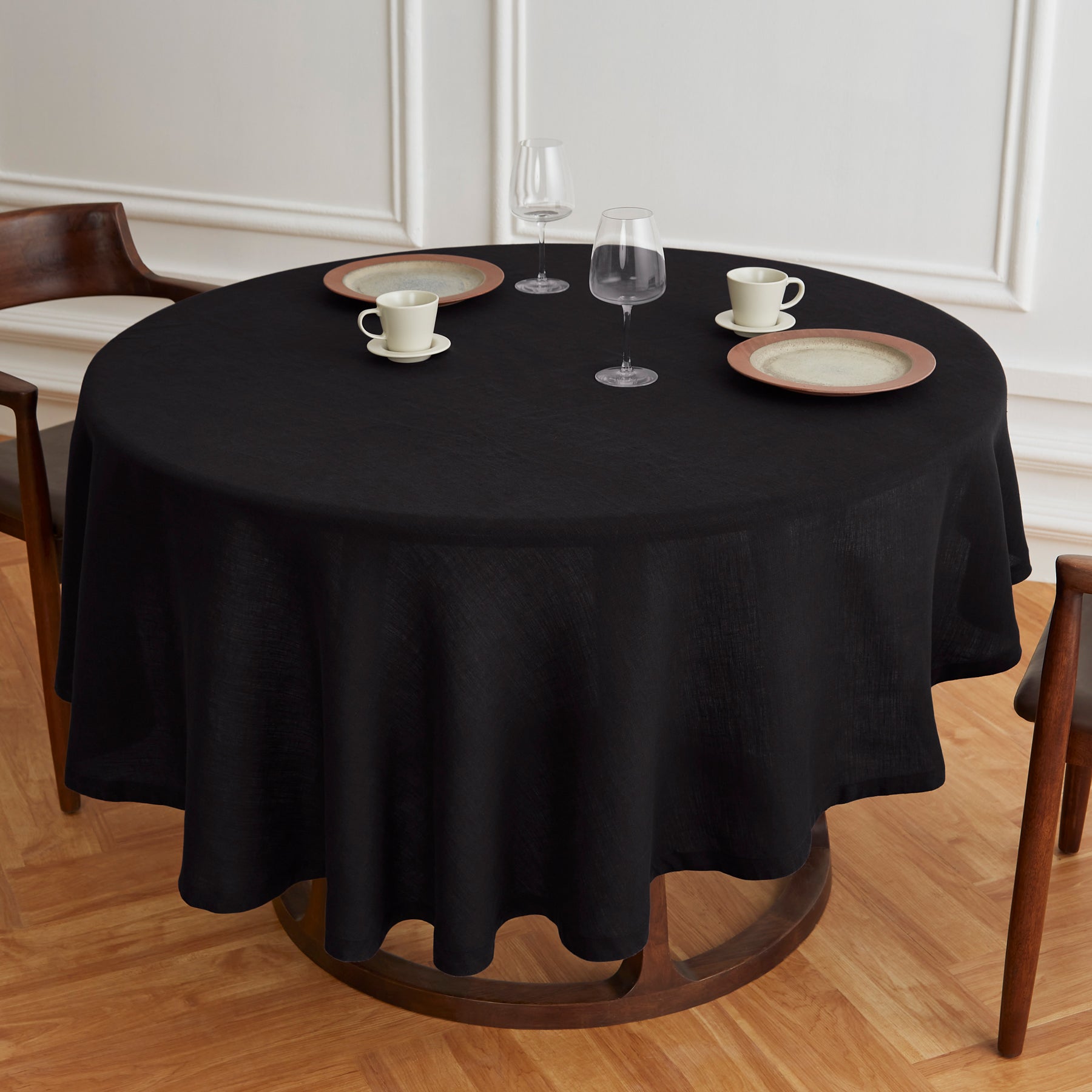 Sonoma Round Tablecloth - Premium Cotton Fabric for Dining & Parties - Perfect for Holiday Gatherings, Weddings & Home Decor