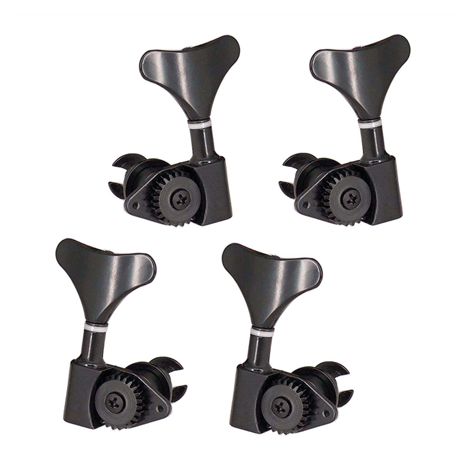4-Piece Heavy Duty Zinc Alloy Guitar Tuning Pegs - 2 Right & 2 Left Machine Heads for Guitar & Bass - Perfect for String Replacement & Instrument Maintenance