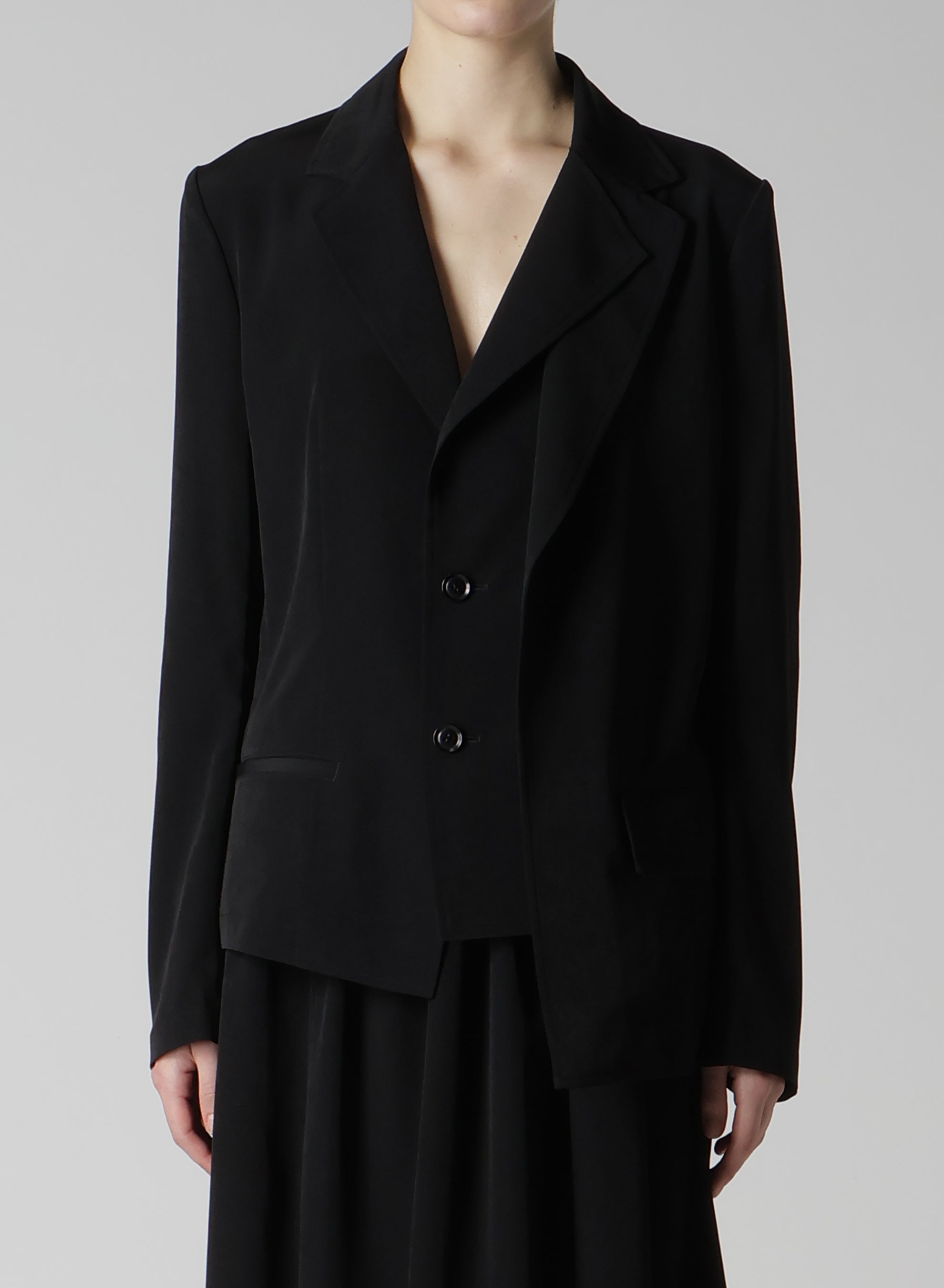 Elegant Crepe de Chine 2-Layer Jacket for Women - Lightweight & Stylish Outerwear for Office, Travel & Casual Wear