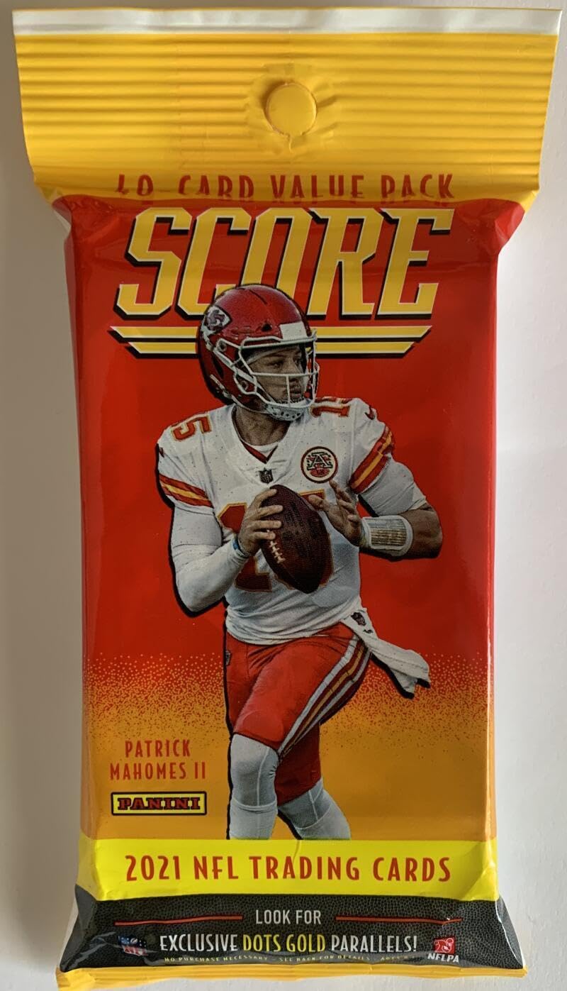 2021 Panini Score Football Cards Fat Pack - 40 Trading Cards Per Pack | NFL Collectibles for Sports Fans & Card Collectors | Perfect for Trading, Collecting and Displaying