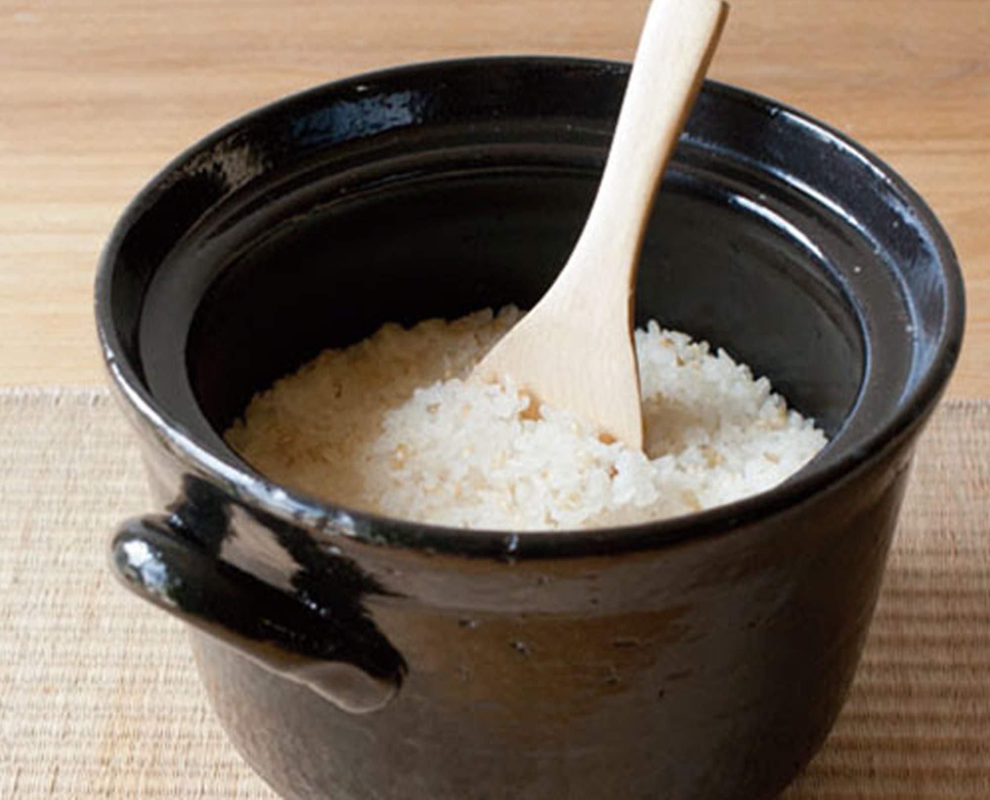 Premium Japanese Donabe Clay Pot for Rice Cooking – 3 Go (2200cc) Black – Perfect for Stovetop, Oven & Serving Authentic Japanese Dishes