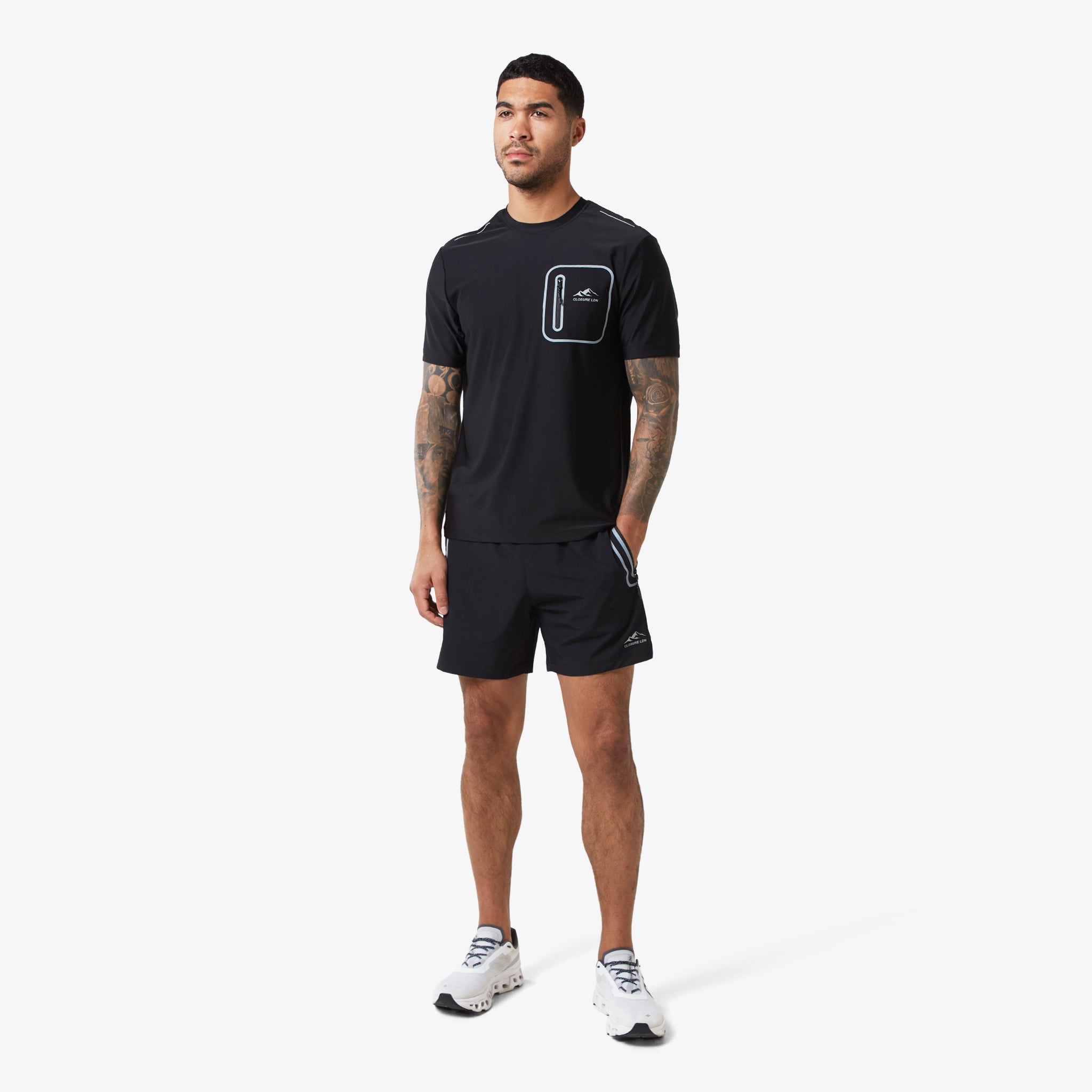 Heat Seal Pocket Shorts for Men - Black Athletic Running Shorts with Secure Storage | Perfect for Gym, Jogging & Outdoor Activities