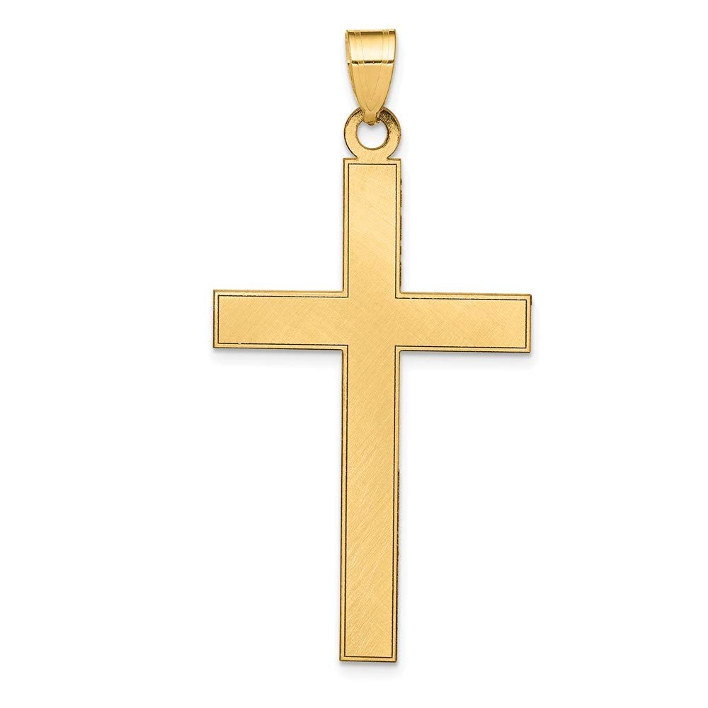 14K Yellow Gold Cross Pendant for Women - Roy Rose Jewelry - Elegant Religious Necklace for Everyday Wear, Gift Giving & Special Occasions