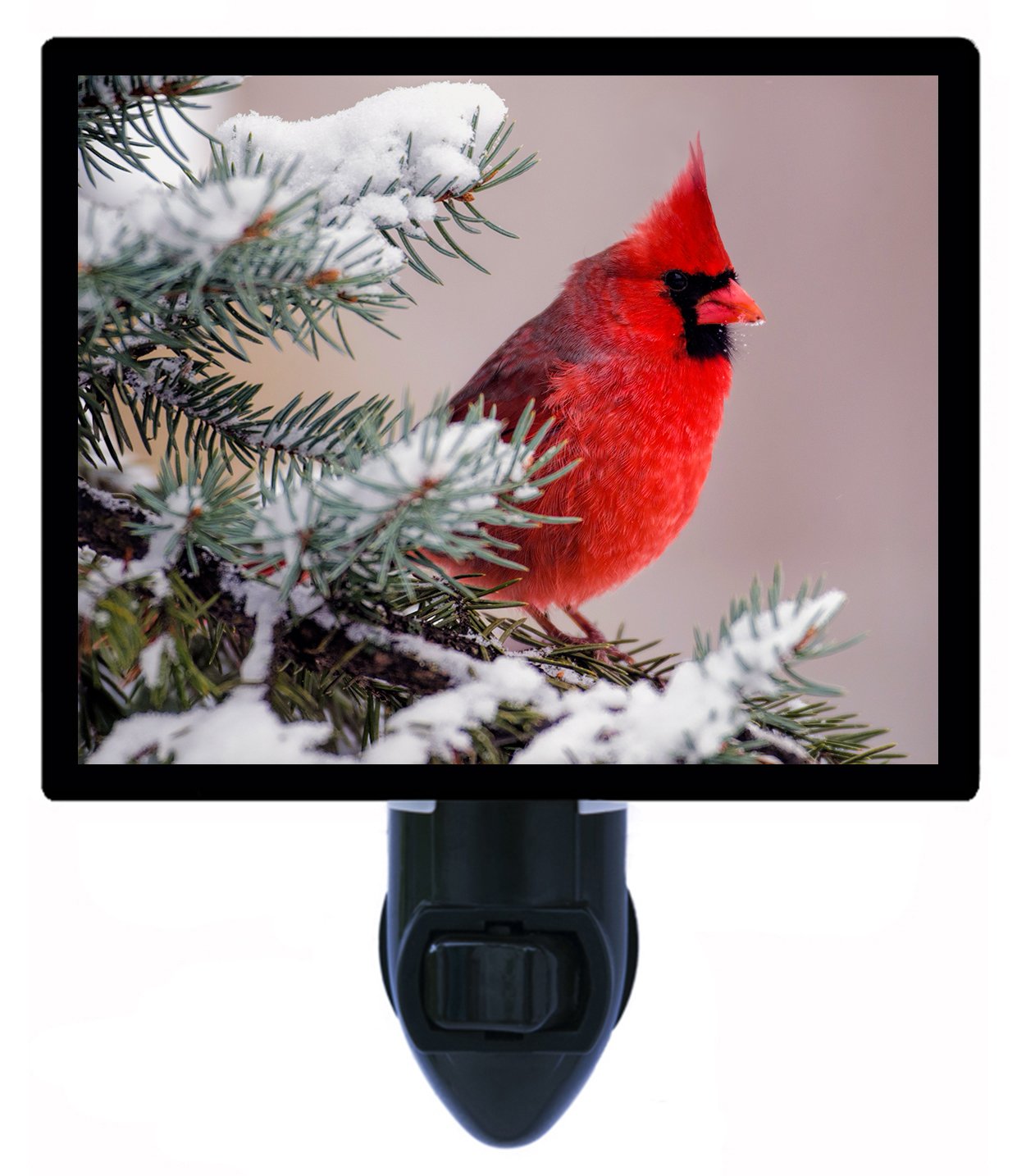 Winter Cardinal Birds LED Night Light - Soothing Night Light for Bedroom, Nursery & Kids Room - Perfect for Nighttime Comfort and Decoration