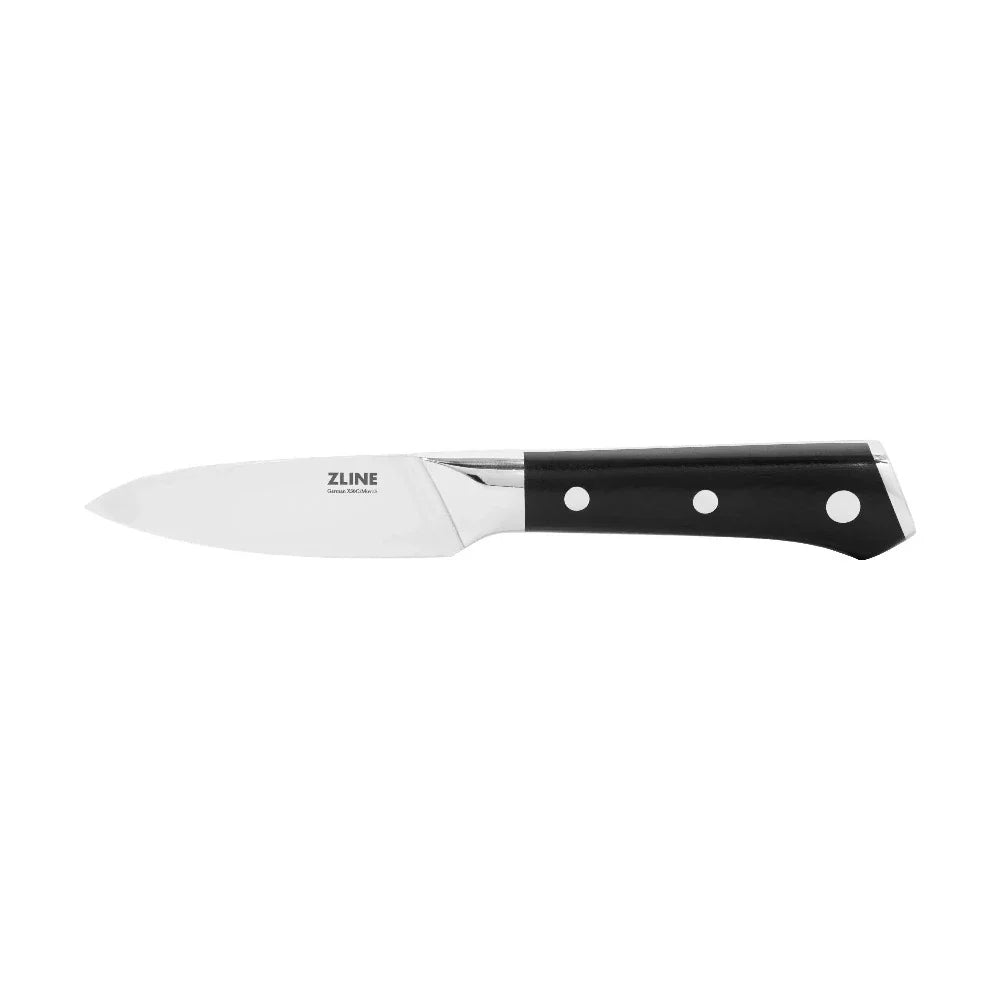 Zline 15-Piece Professional German Steel Kitchen Knife Block Set - High-Quality Chef Knives, Utility Knives & Steak Knives for Home & Restaurant Use (KSETT GS 15) | Perfect for Cooking, Slicing, Dicing & Food Prep in Professional Kitchens & Home Culinary Enthusiasts