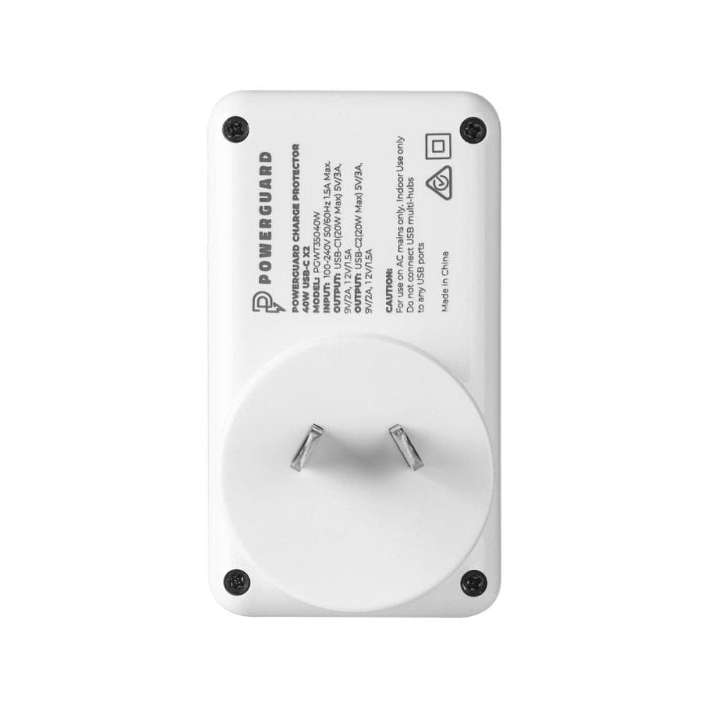 3sixT PowerGuard Surge Protector with 32W USB C & USB A Ports - Fast Charging for Smartphones, Tablets & Laptops | Home & Office Use
