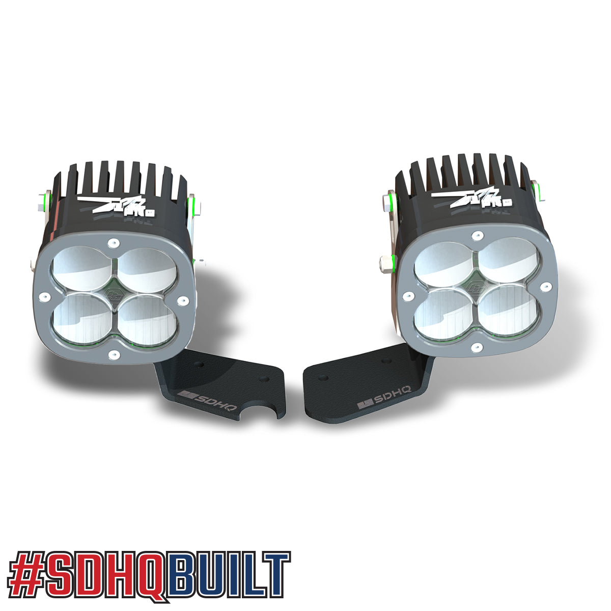 21-24 Ford Bronco & Bronco Raptor SDHQ Built A-Pillar Light Mounts | Off-Road LED Light Brackets | Perfect for Trail Riding, Overlanding & Night Driving