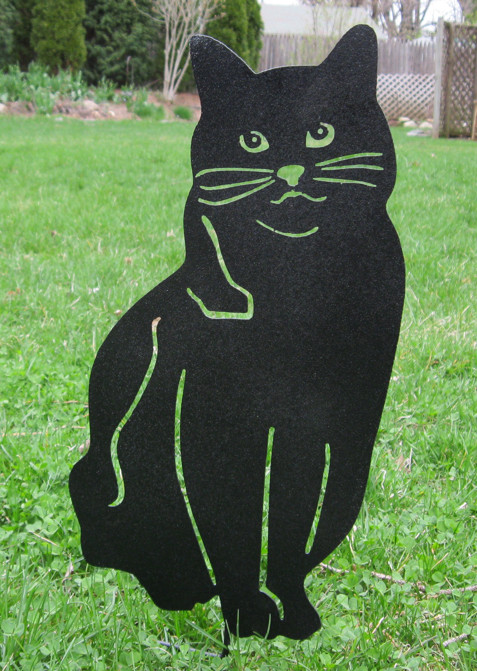 Hand-Painted Cat Garden Stake - Unique Outdoor Decor for Pet Memorials & Garden Art | Perfect for Flower Beds, Patios & Backyard Landscaping