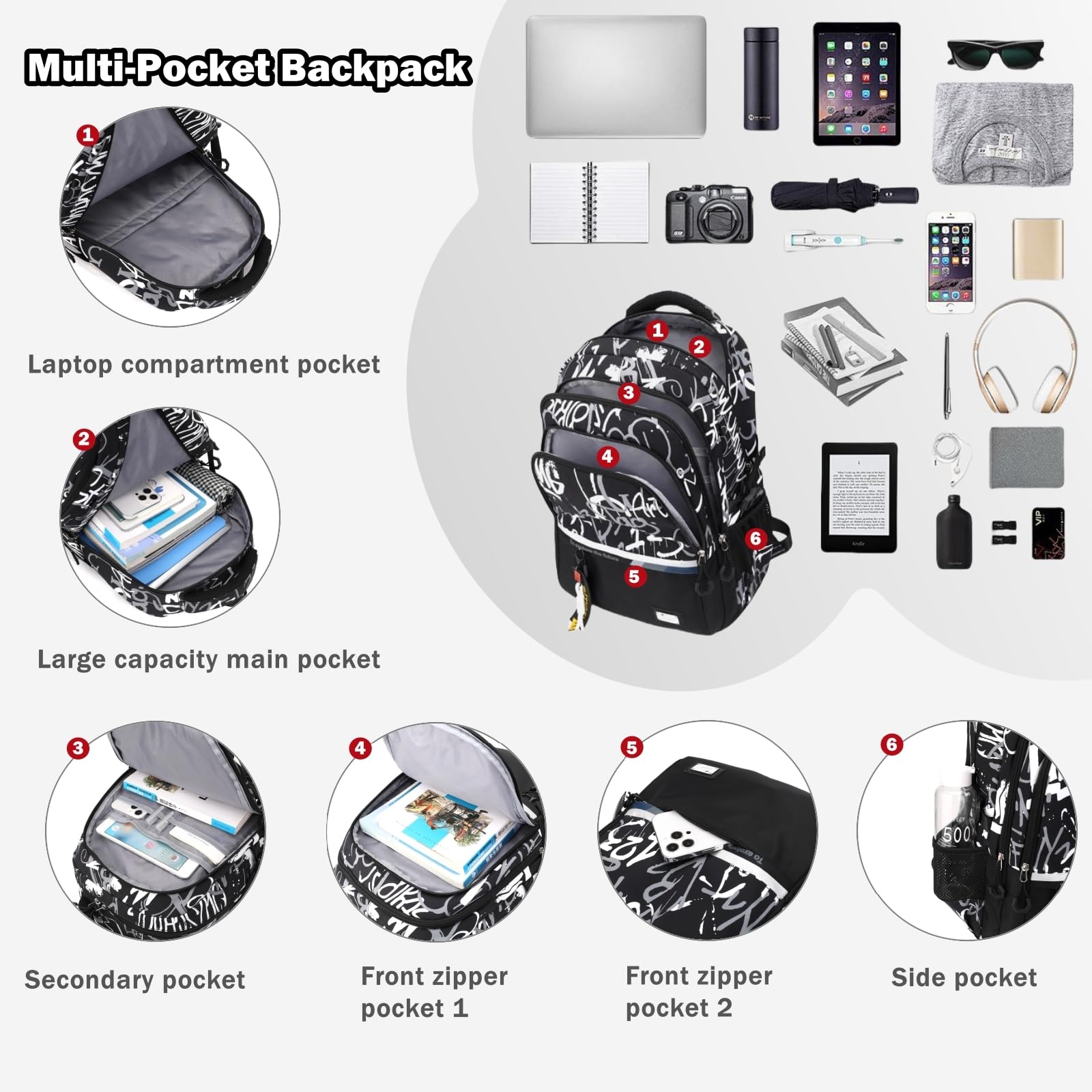 Kids School Backpack for Boys - Lightweight Bookbag for Elementary & Middle School Students, Durable Travel Backpack for Teens - Perfect for School, Hiking, and Daily Use
