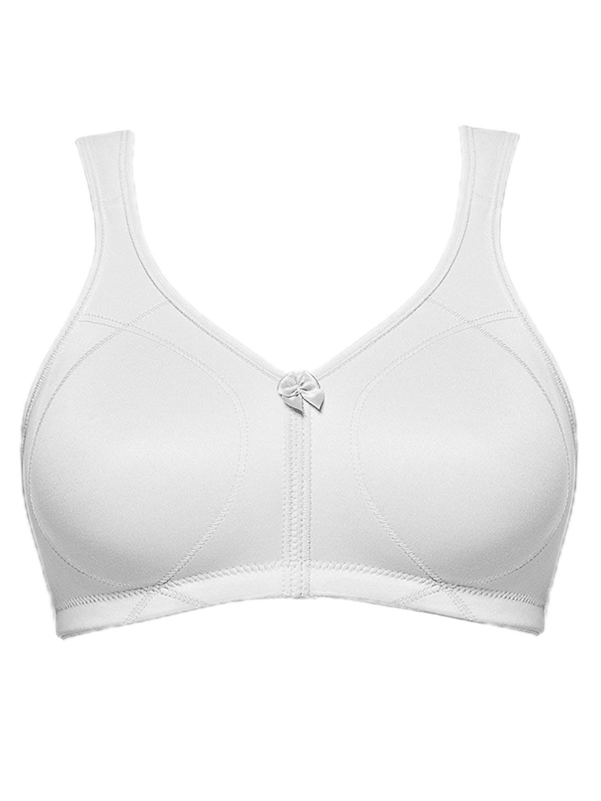 Women's Comfortable Wireless Relief Bra - Soft Support for Everyday Wear - White (003) - Size 38B - Perfect for Work, Yoga & Relaxation