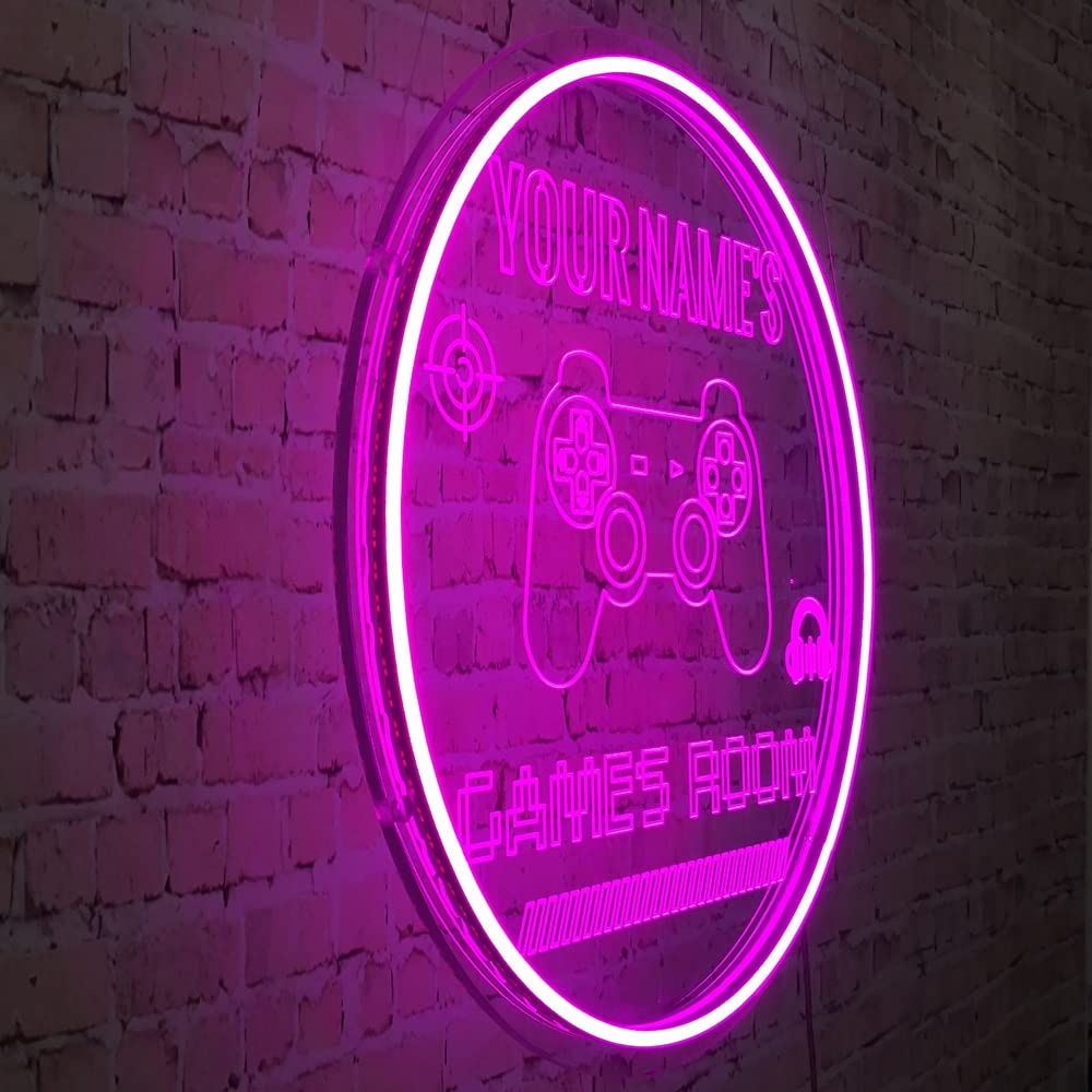 Custom Personalized Dimmable LED Neon Sign for Gaming Room - 16
