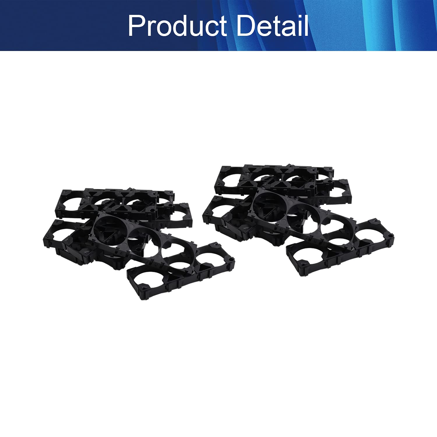 Aicosineg 50 Pcs 26650 Lithium Battery Cell Holder - 3 Cell Safety Spacer & Storage Bracket for DIY Battery Pack, Battery Storage Box & Protection Board - Perfect for Solar Power Systems, Electric Vehicles & Home Energy Storage