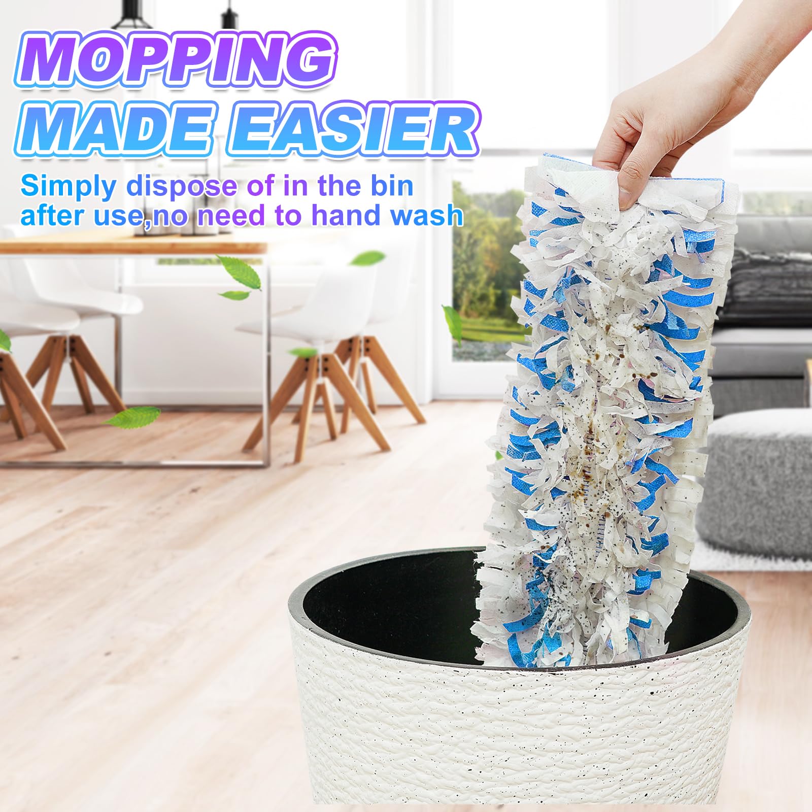 30 Pack Disposable Mopping Pads Refills for Swiffer PowerMop - Multi-Surface & Wood Floor Cleaning Pads - Purple Spray Clean Pads Replacement (No Handle Included) - Perfect for Quick Daily Cleaning & Hardwood Floor Maintenance