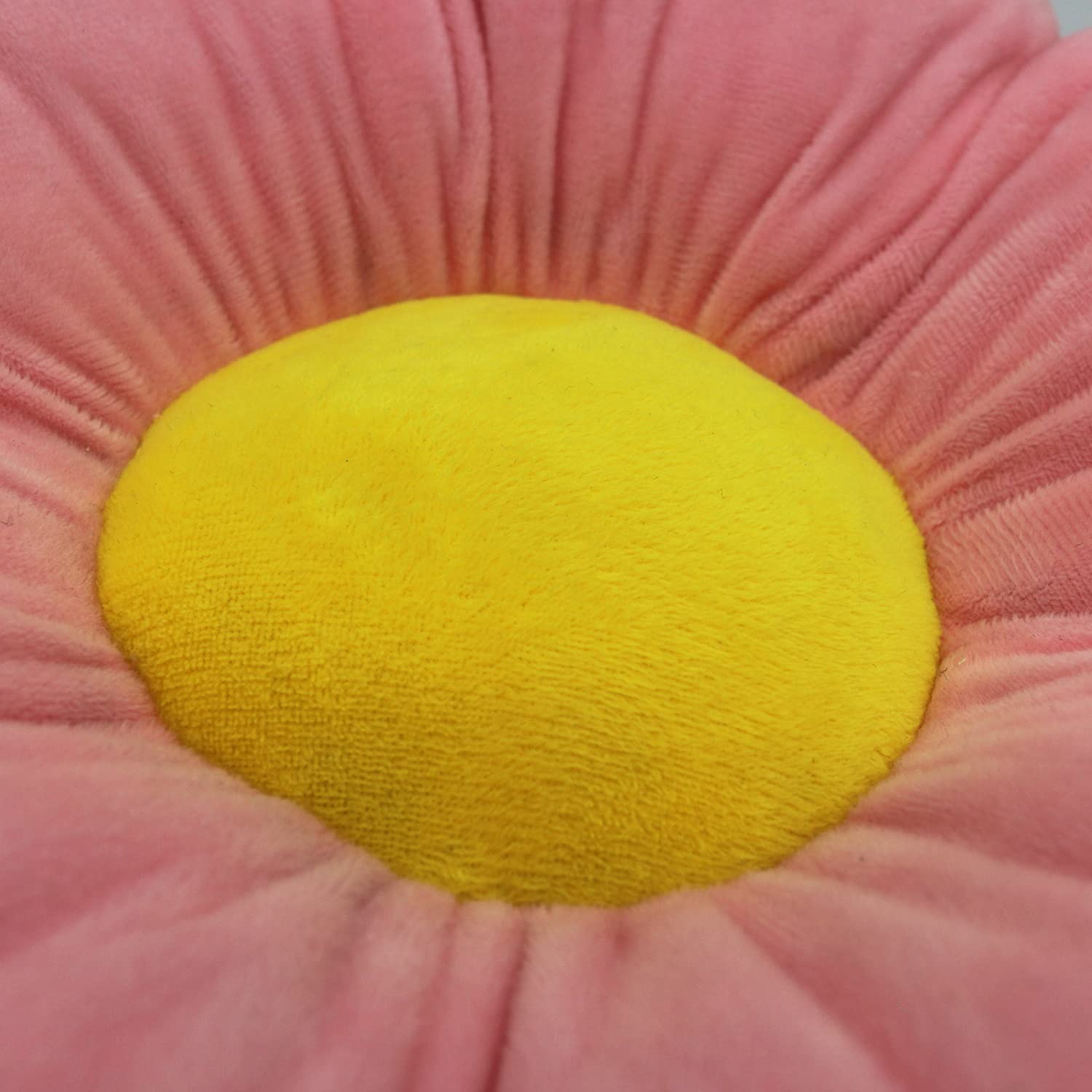 Soft Plush Flower Floor Pillow 19.6 Inch - Cute Comfy Cushion for Girls & Kids, Pink Decorative Throw Pillow for Bedroom, Reading Nook, Sofa & Lounge Areas - Perfect for Relaxing, Napping & Cozy Home Decor