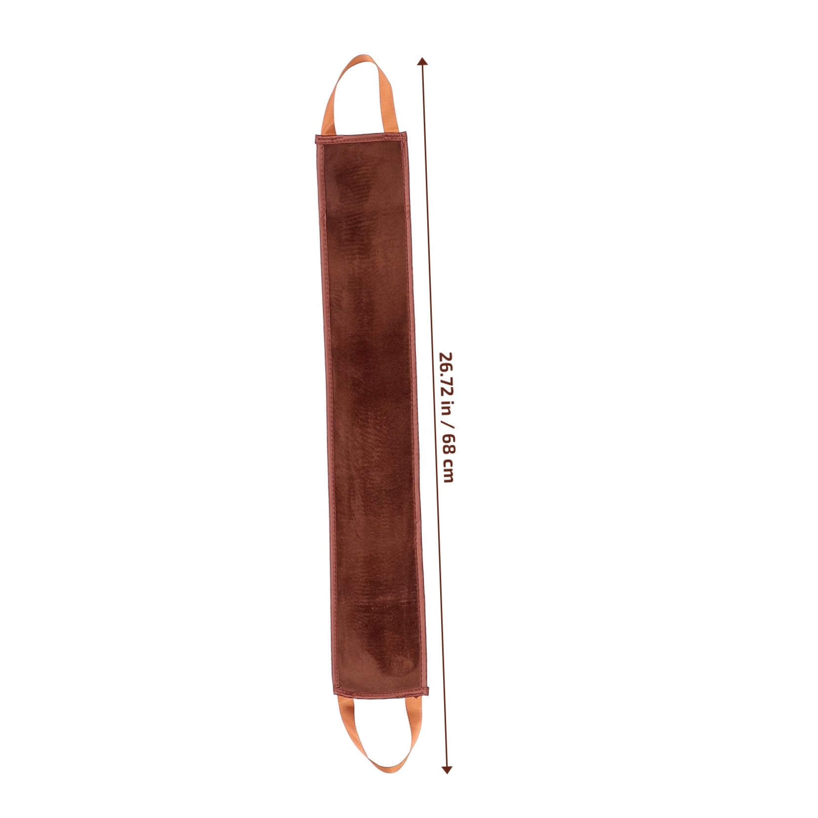 Premium Hemoton Skin-Friendly Back Massage Belt - Adjustable Tanning & Oil Painting Tool - Comfortable Brown Back Stretching Support for Pain Relief, Yoga & Relaxation
