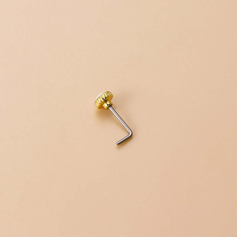 20G Opal Nose Ring Stud - Leaf Design Nose Piercing Jewelry for Women | Perfect for Everyday Wear, Parties, and Special Occasions