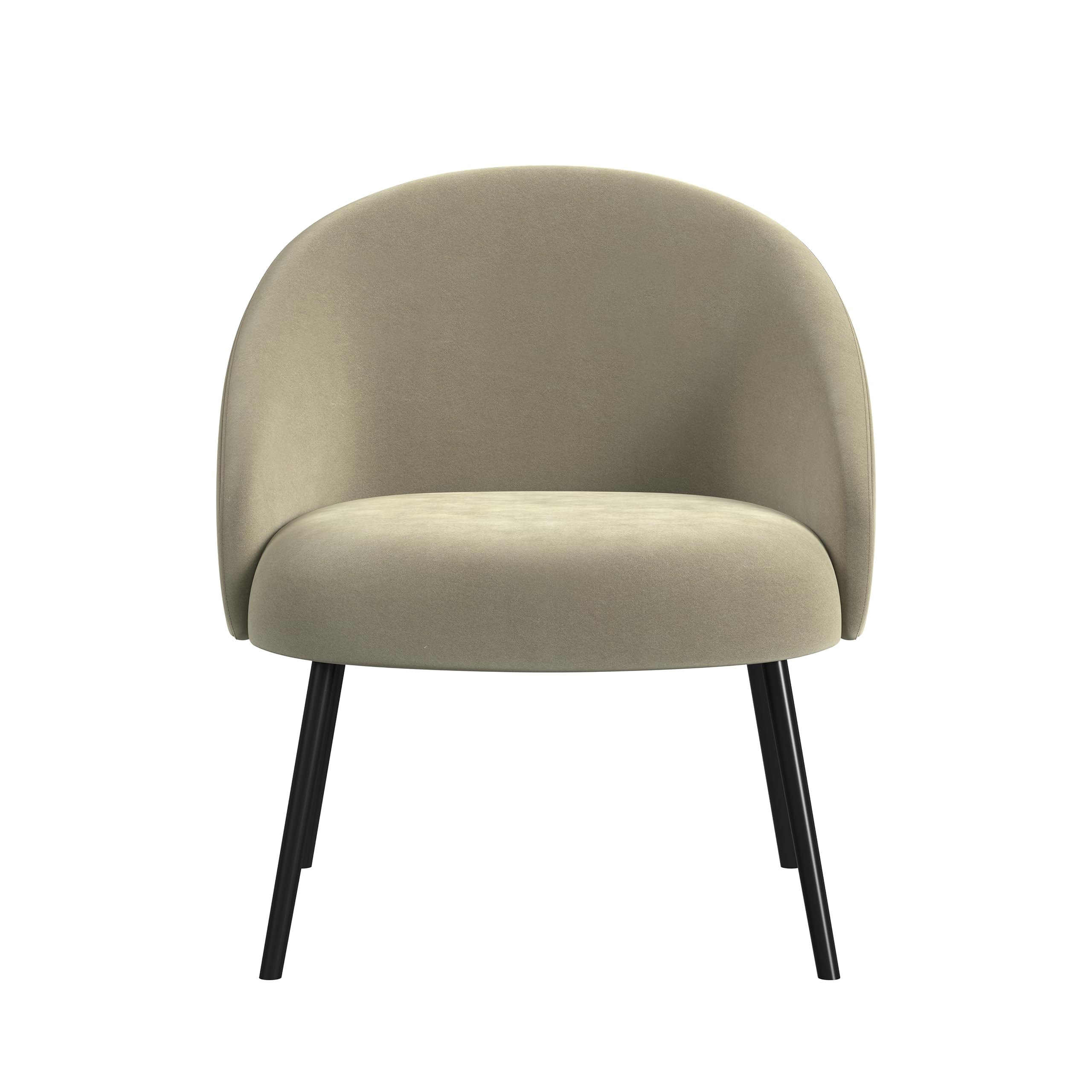 Modern Velvet Accent Chair - Upholstered Home Decor for Living Room & Bedroom - Taupe Decorative Furniture | Perfect for Cozy Reading Nooks, Lounge Areas & Guest Rooms