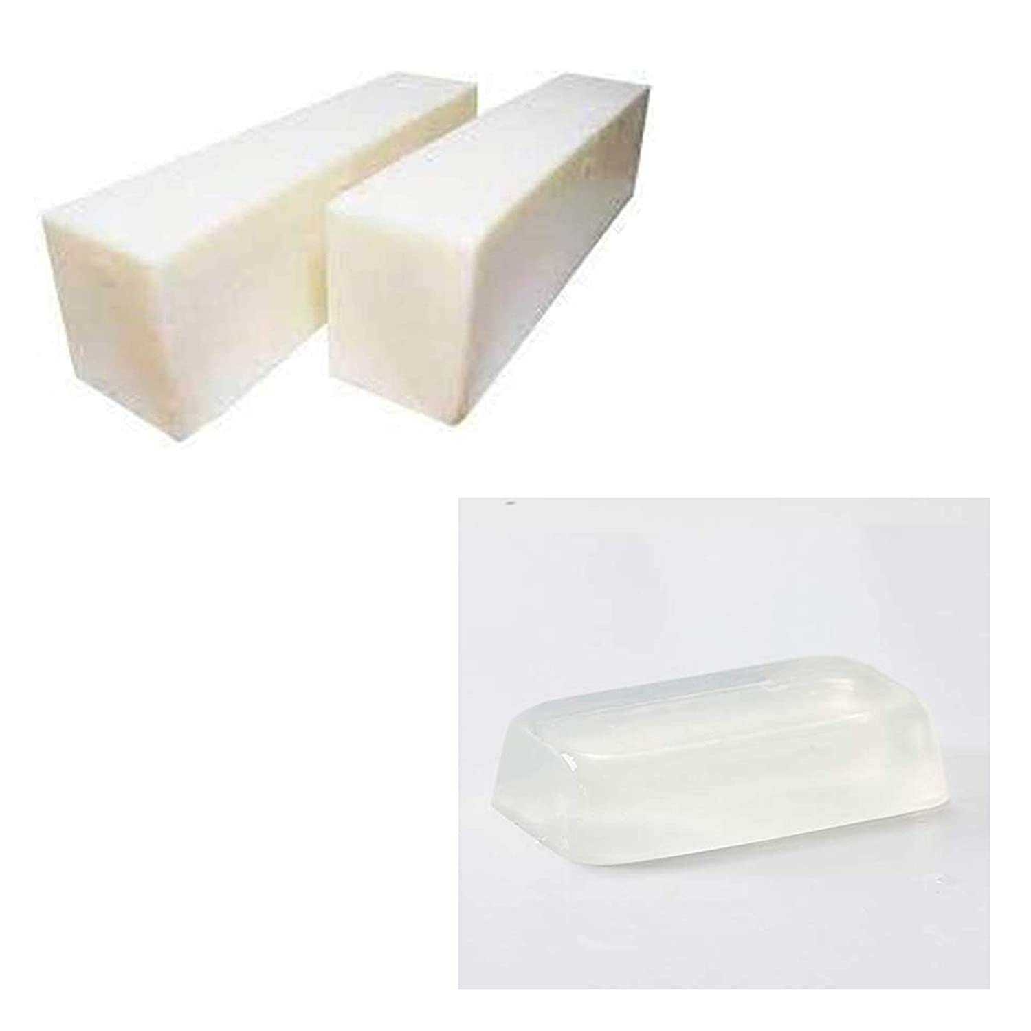 Boriva Glycerine Ultra Clear Soap Base & Goat Milk Soap Base Combo Pack (1 kg) - DIY Soap Making, Handmade Skincare, Bath & Body Products for Home Spa & Gifts