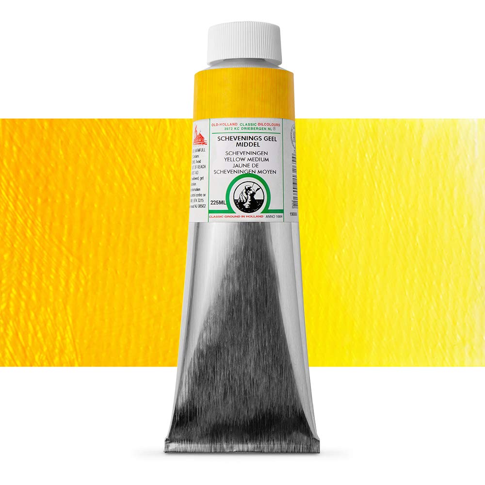 Old Holland Classic Oil Color - Scheveningen Yellow Medium 225ml Tube | Professional Artist Paint for Canvas & Fine Art | Studio & Outdoor Painting Supplies