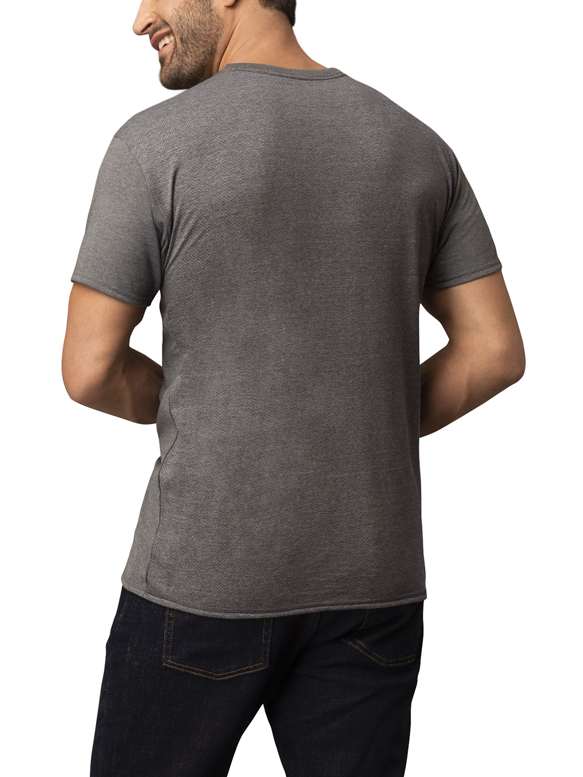 Fruit of the Loom Men's Coolzone Moisture Wicking Crew Neck T-Shirts (2 Pack) - Breathable Cotton Blend for Workouts & Everyday Wear