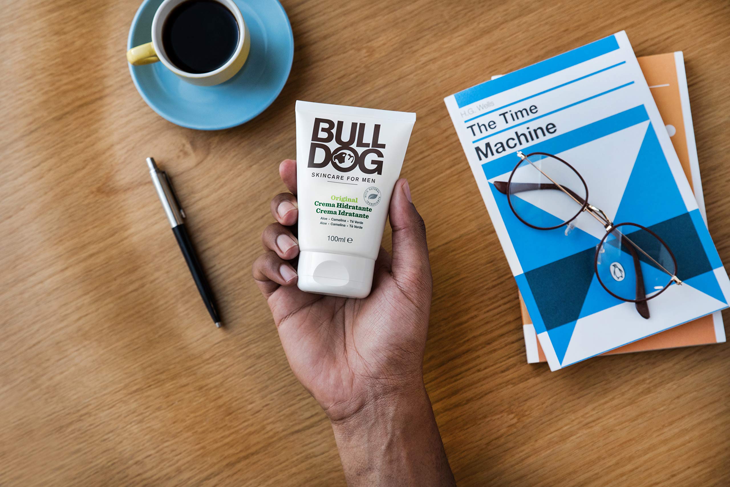 Bulldog Skincare Original Moisturizer 100ml - Hydrating Face Cream for Men with Natural Ingredients - BTSW-154100 - Perfect for Daily Skincare Routine & Sensitive Skin Care